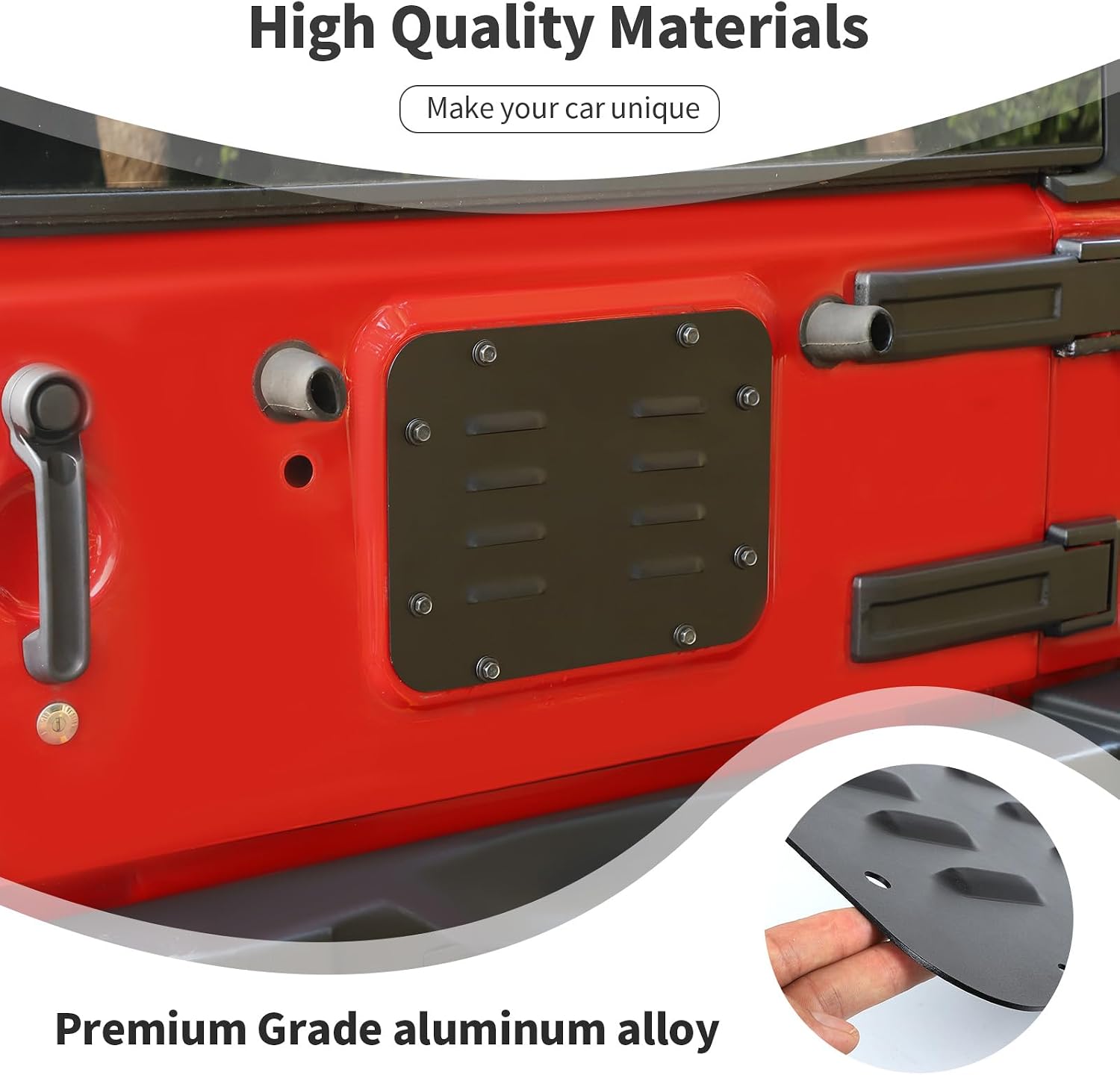 for Jeep JK Tailgate Air Vent Panel Cover for Jeep Wrangler JK JKU 2007-2017 Spare Tire Carrier Delete Accessories 1pc