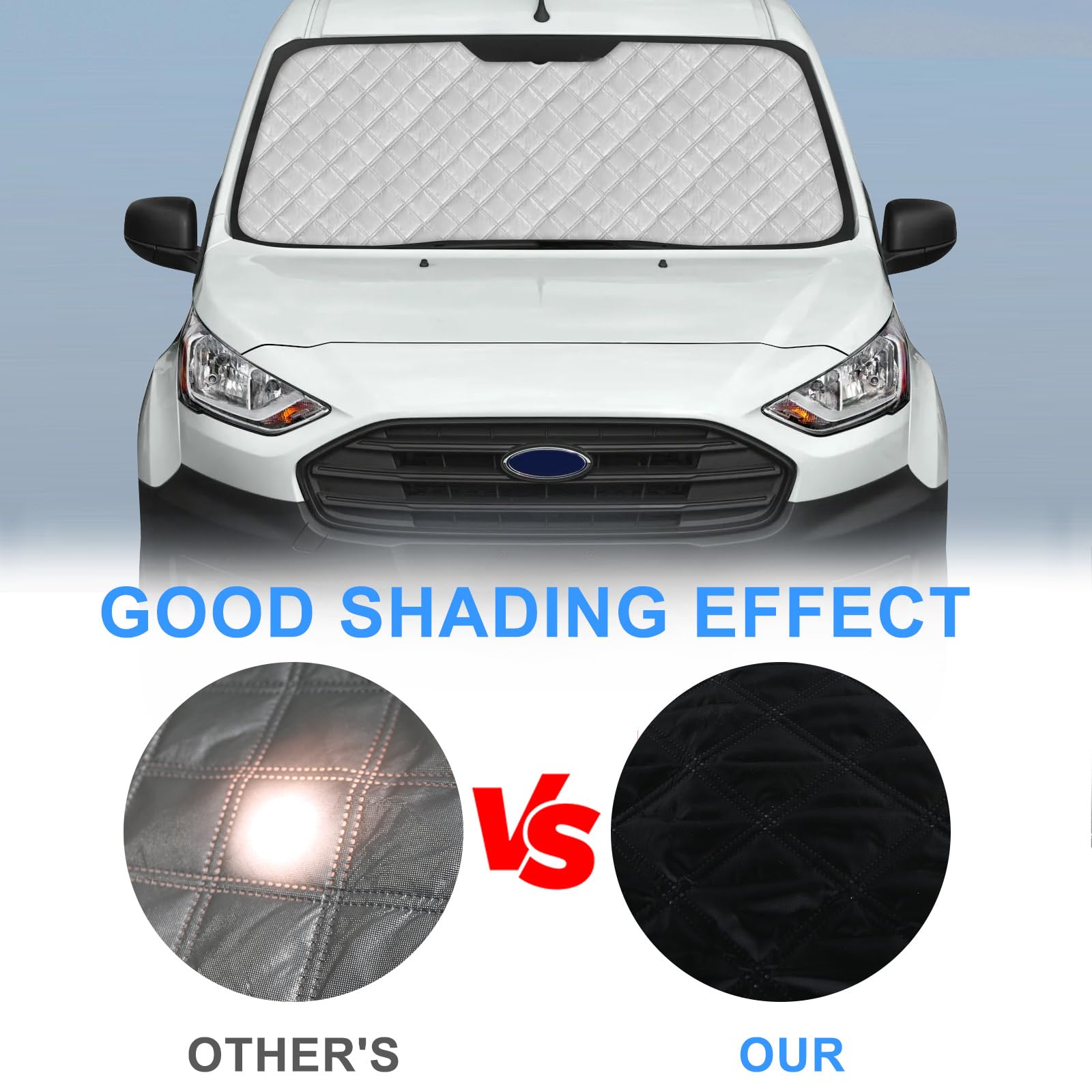 Oscurante Termico Interno per 2012-2022 Ford Tourneo Connect, 12 Pezzi Parasole per Parabrezza Resistenti ai Raggi UV per la Privacy e il Controllo Della Temperatura