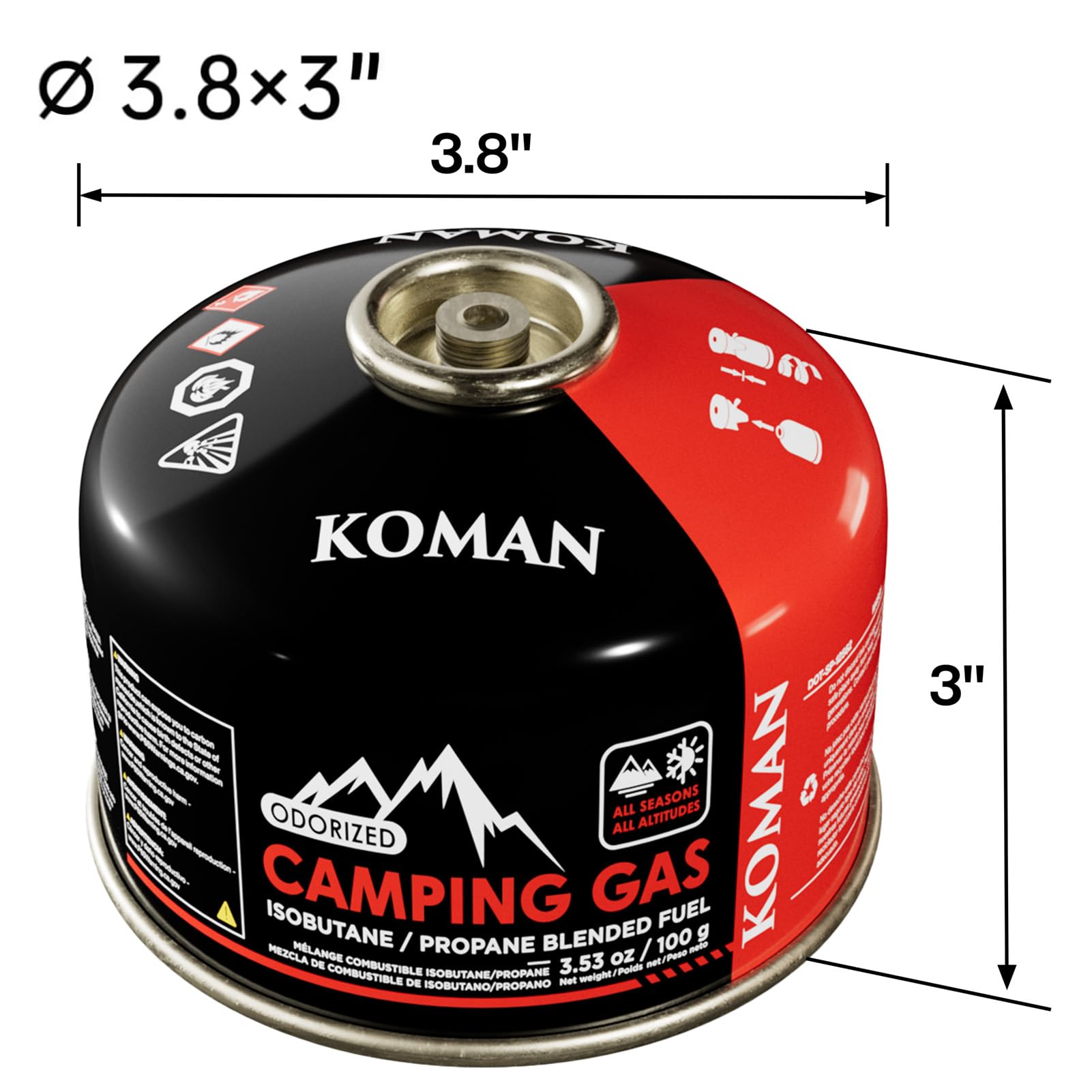 Amazon.com: KOMAN Isobutane Fuel Canister Backpacking Stove Fuell