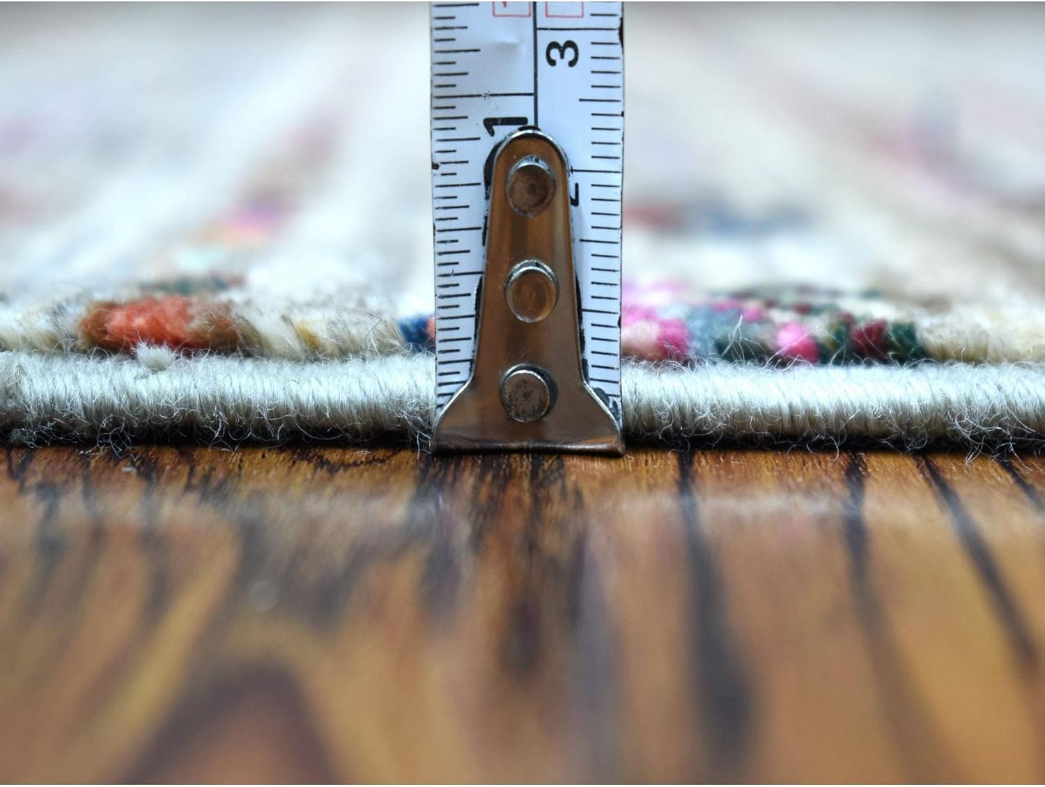 Hand Knotted Beige Super Kazak Khorjin Design with Colorful Tassles Pure Wool Oriental Runner Rug (2'9"x7'10")