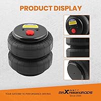 Vista 6 de maXpeedingrods 2PCS Universal Air Suspension Spring Double Bellow Standard 2500 lbs 1/2 "npt Single Port Reemplazo Air Helper Bolsas para Camiones