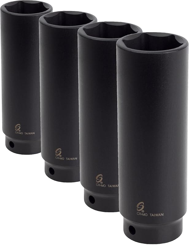 Soquete de Impacto Extra Profundo Sunex Tools 234XD, Encaixe de 12,7 mm (1/2 pol.), 6 Pontas, 1-1/16 pol. (26,99 mm), Pacote com 4