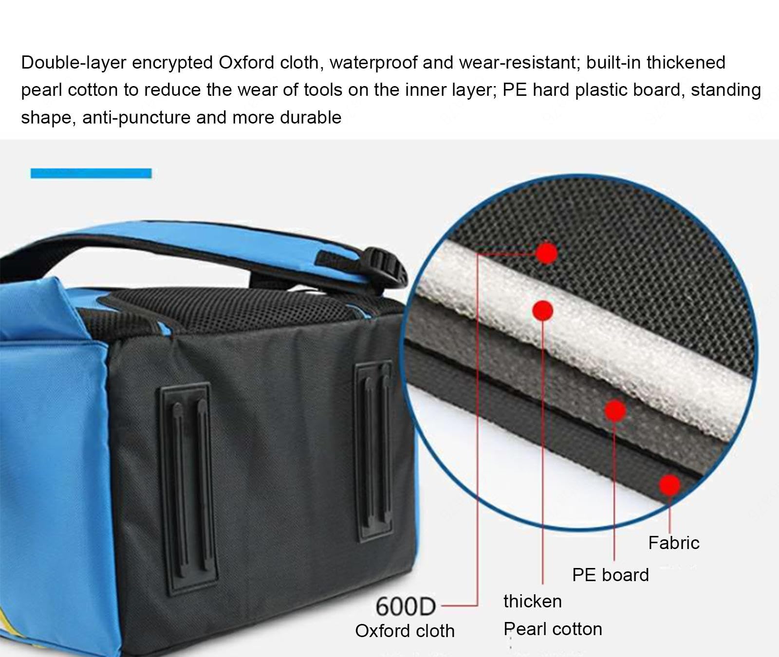 Mochila Para Herramientas Más Limpia, Bolsa de Herramientas Duradera y Resistente, Almacenamiento de Herramientas Para Técnicos con Organizador de Almacenamiento con,E-medium