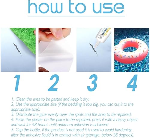 Miniatura 9 de Parches adhesivos profesionales para flotadores para piscinas, bote, 2.0 fl oz, reparación de pinchazos, adhesivos líquidos para kayak, canoa,