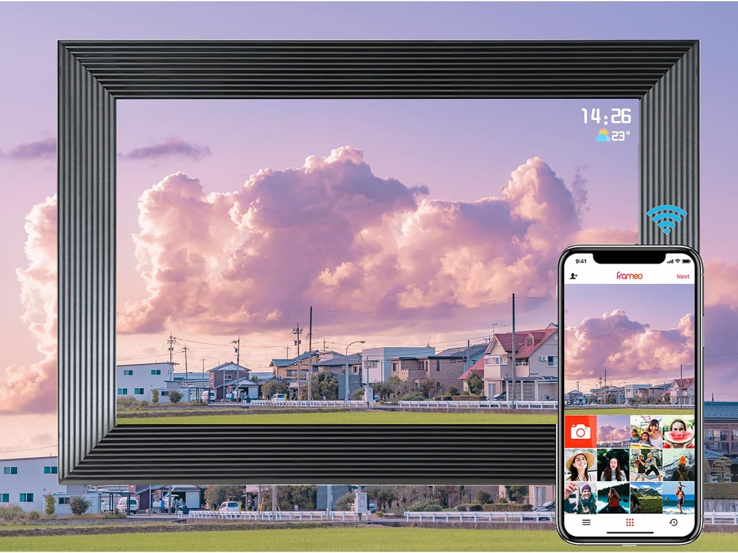Frameo Digital Picture Frame WiFi 10.1 Inch Digital Photo