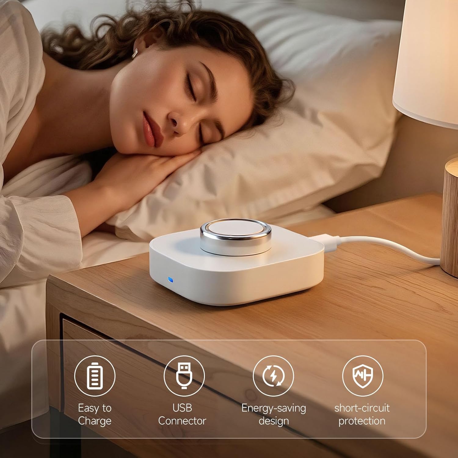 Compatible with Ring Gen 4 Size 9 Charger,Fast Charging Dock and USB-C Cable(NOT Compatible for Ring Gen 3) (White, Size 9)