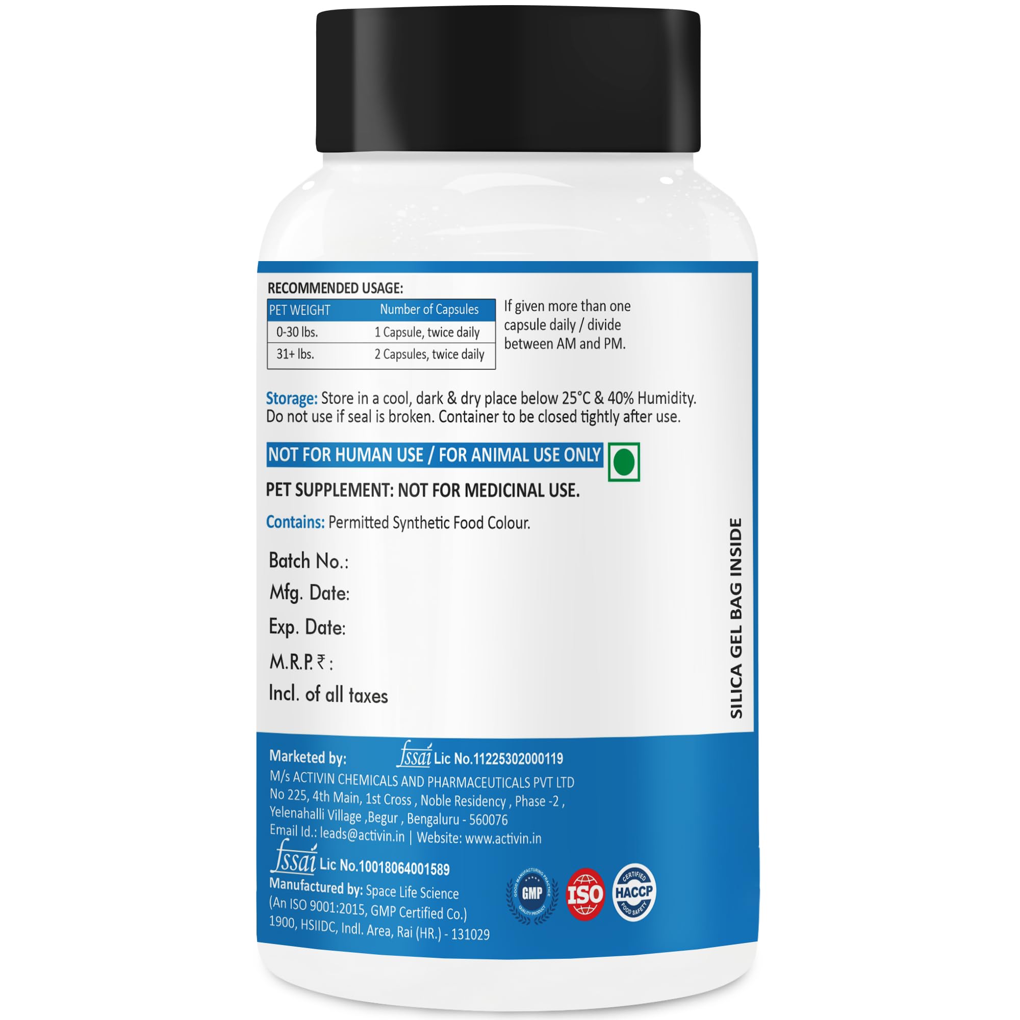 Activin Melatonin 3 mg for Pets | Supports Sleep/Wake Cycles |Helps Reduce Stress in Dogs and Cats | Calming Aid | 100 Capsules 1