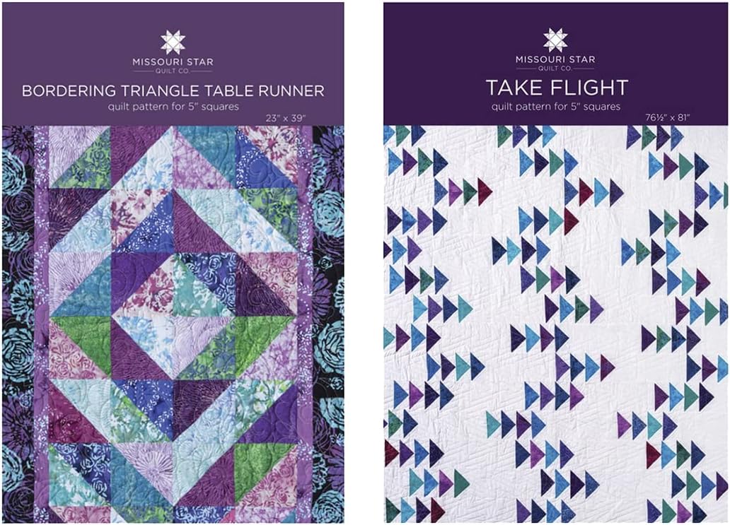 Missouri Star Quilt Patterns, 12 Triangle Designs | Easy to Use Quilting Books Make Your Own Quilted Blankets and Table Runners Charm Pack, Jelly Roll, Layer Cake Patterns (BUND240)
