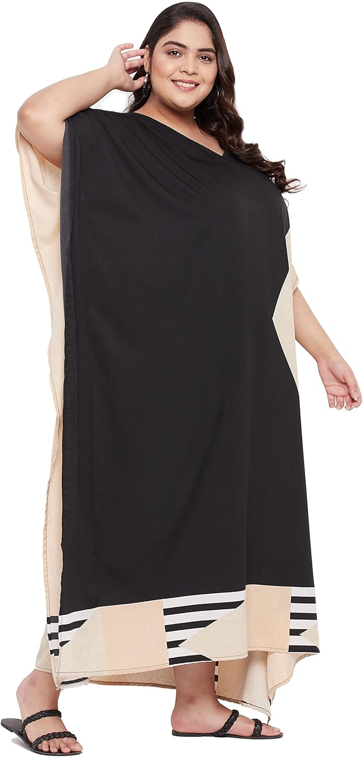 Gypsie Blu Caftans for Women Plus Size Polyester Maxi Beach Dresses Bathing Suit Long Kaftan Swimsuit Coverup House Dress - Image 3