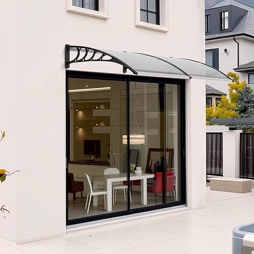 Vista 40 de VINGLI - Toldo para puerta y ventana para exteriores, 30 x 40 pulgadas, cubierta de policarbonato para puerta de patio, para protección del sol