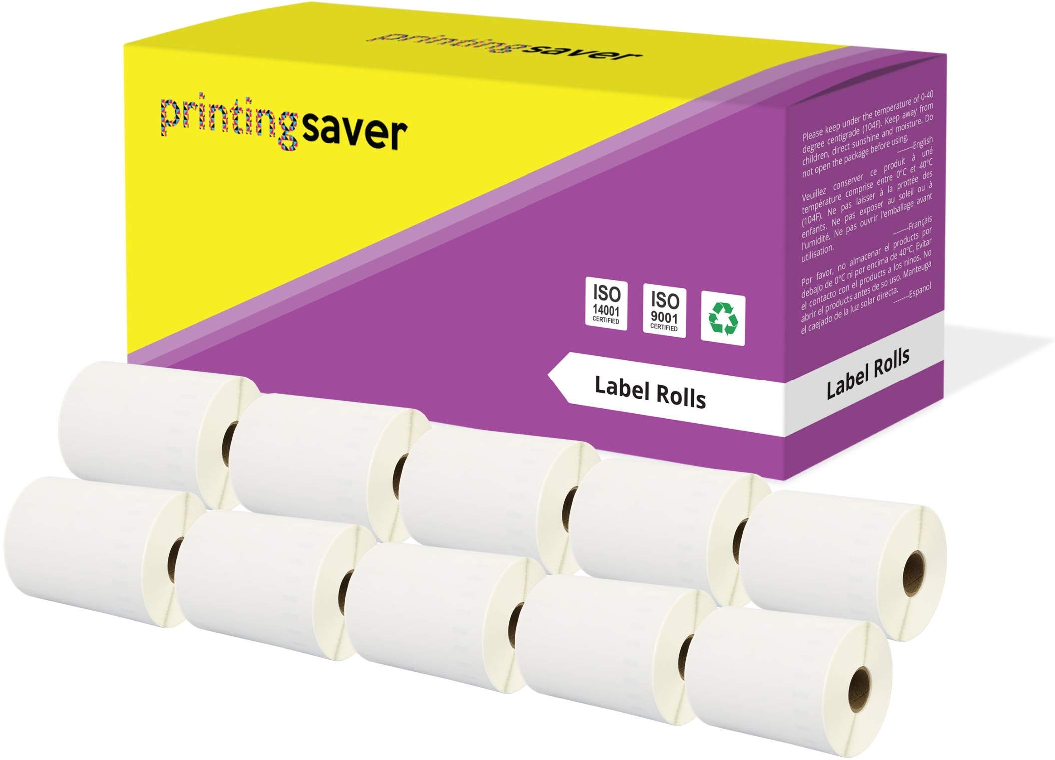 Printing Saver 10x S0904980 104 x 159 mm compatibili rotoli etichette extralarge per spedizioni (220 Etichette/Rotolo) per Dymo LabelWriter 4XL
