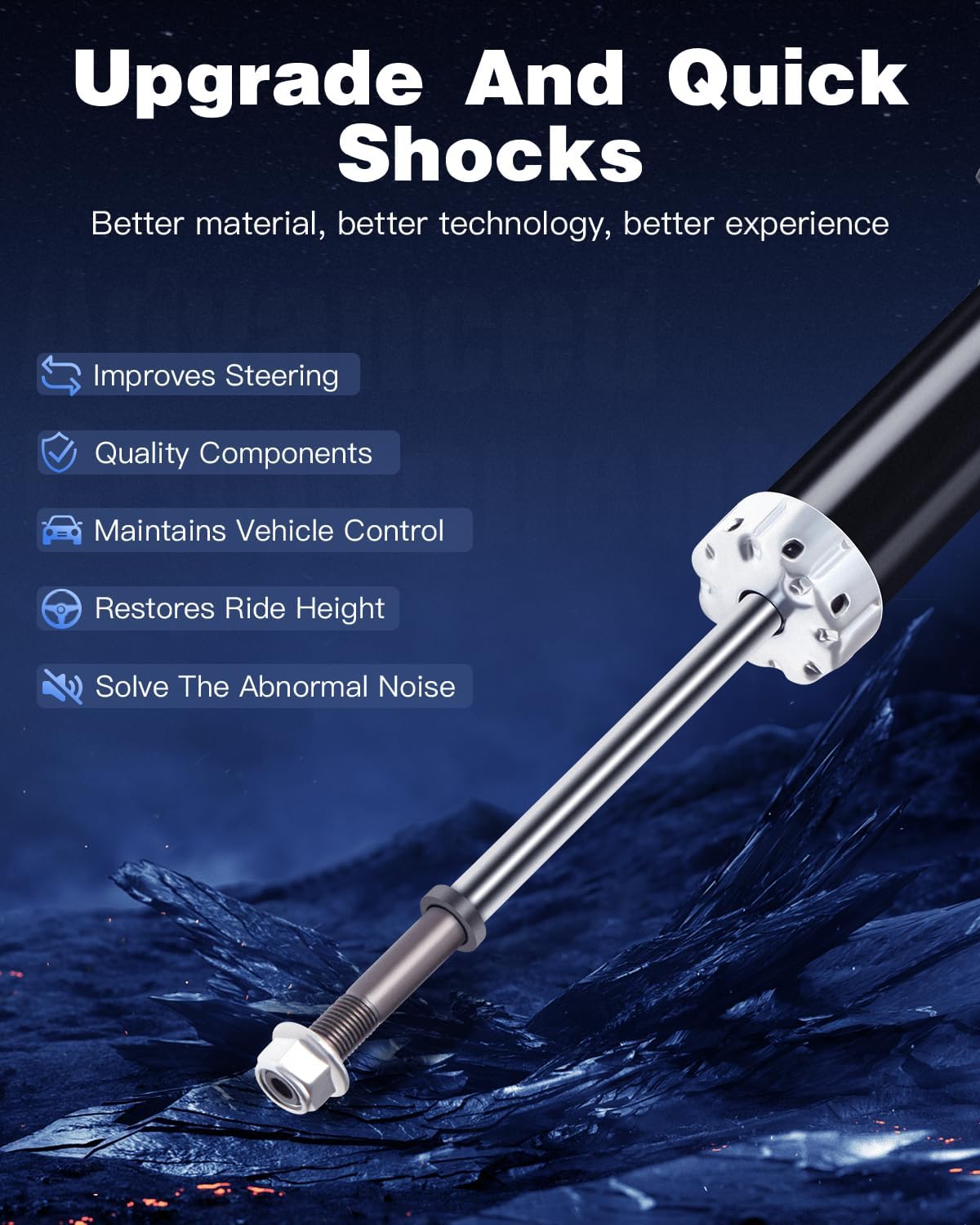 ECCPP 2 pcs for Toyota Rear Shocks Absorbers for 2009-2010 for Toyota Corolla 341448 Auto Struts