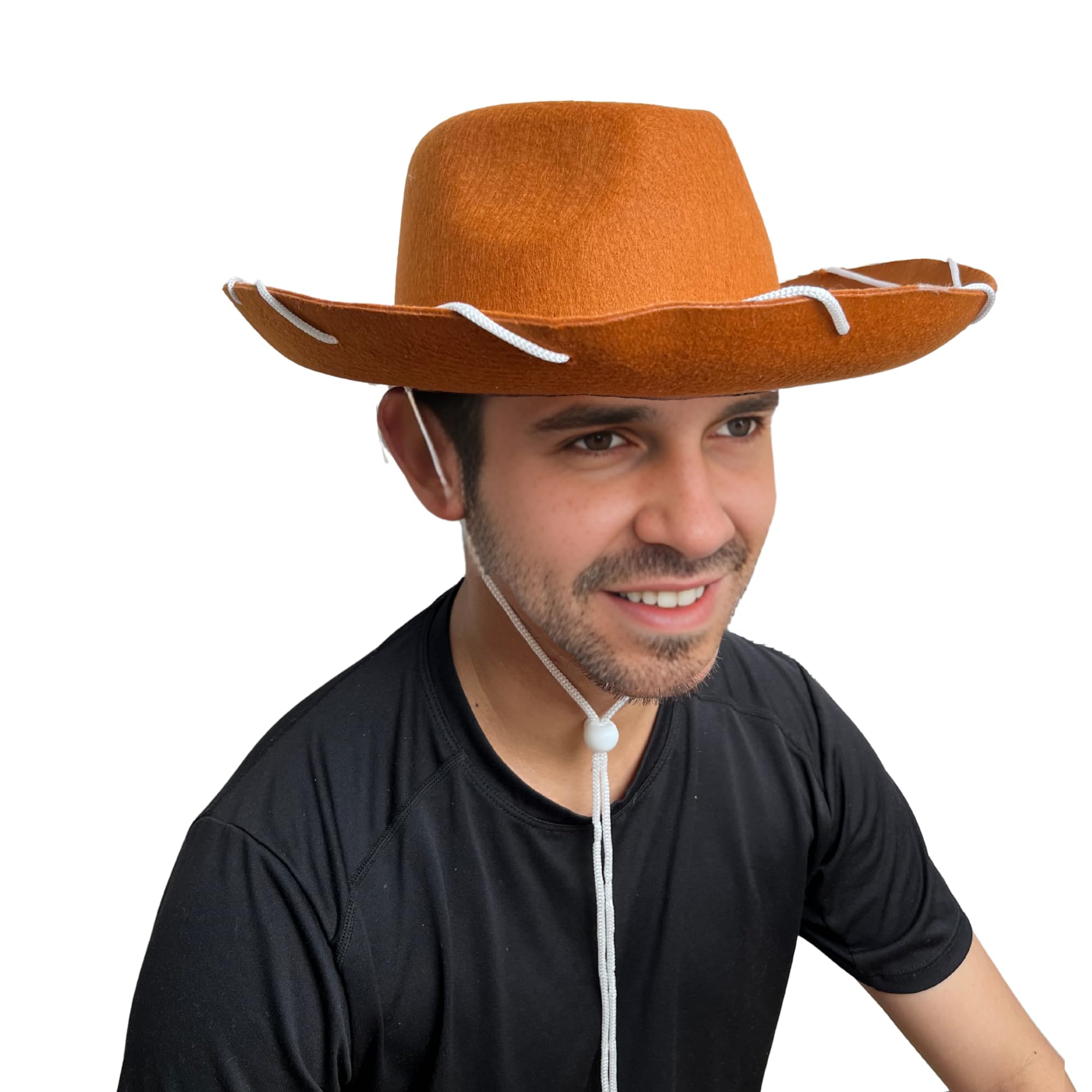 Cappello da sceriffo occidentale per adulti, stile anni '50, cappello da ranch per uomini e donne, taglia unica per tutti i cappelli da cowgirl e cowboy