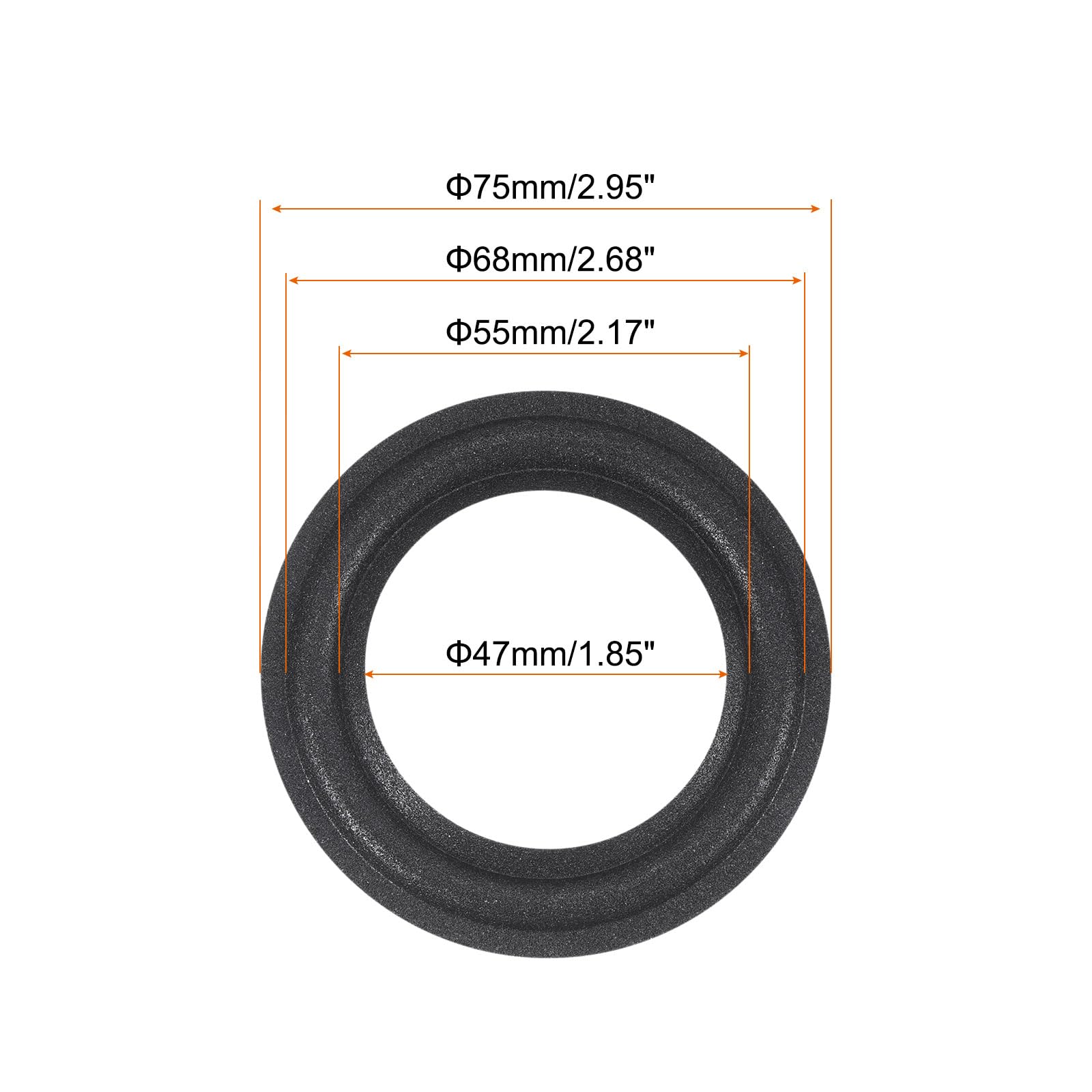 QUARKZMAN 2 Anneaux Mousse Haut-Parleur 12 Pouces 215x295mm - Réparation Et DIY Caisson Basse