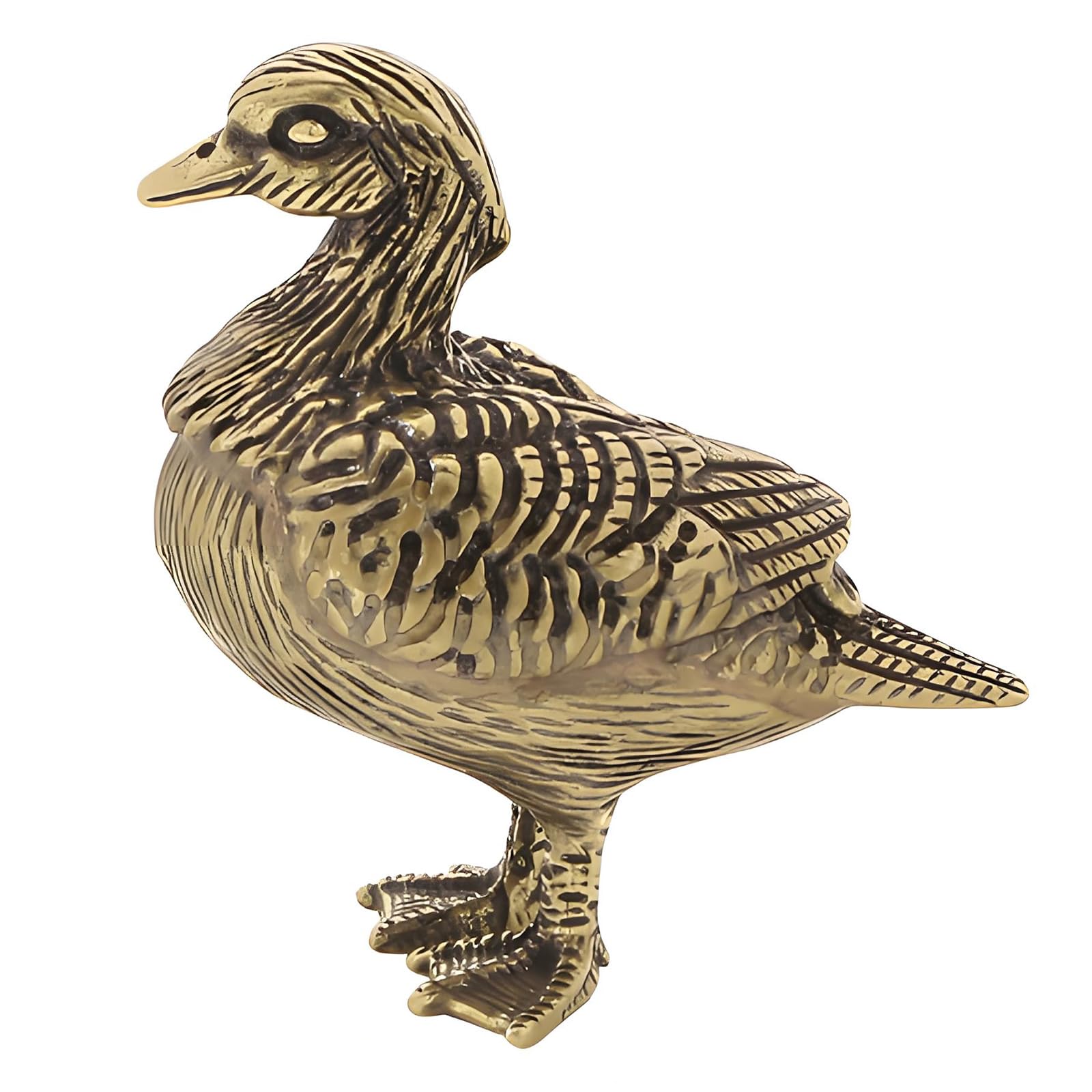 Hredyqw Adorable Cartoon Mandarins Ducks Metal Handmade Figurines Small Ornament Perfect for Desktop and Garden