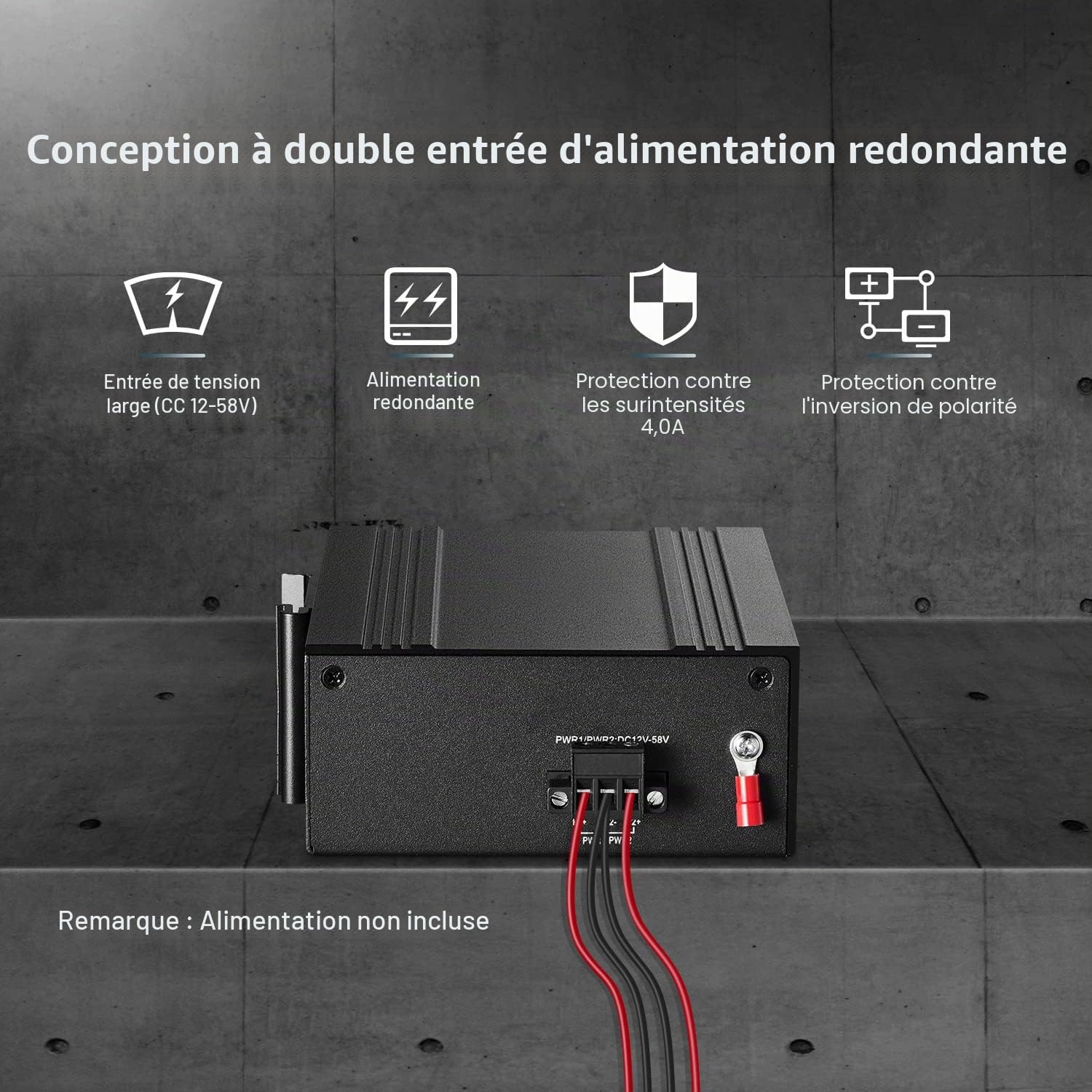 Binardat Commutateur Ethernet industriel 16 ports Gigabit DIN Rail 16 ports 10/100/1000 Mbps, sans ventilateur IP40 non géré Plug and Play