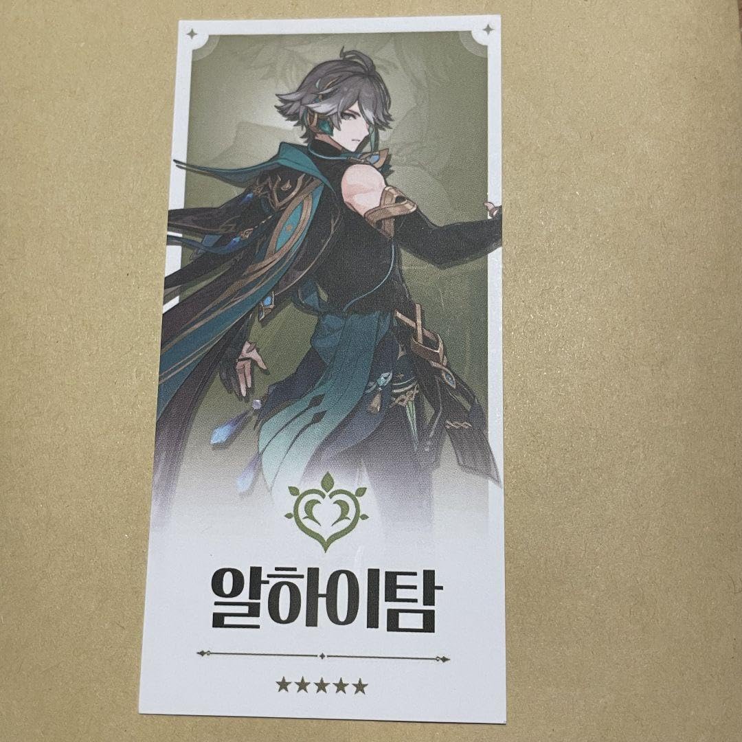 原神 韓国 アルハイゼン フォトカード おみくじ ドリンクタグ ストロー