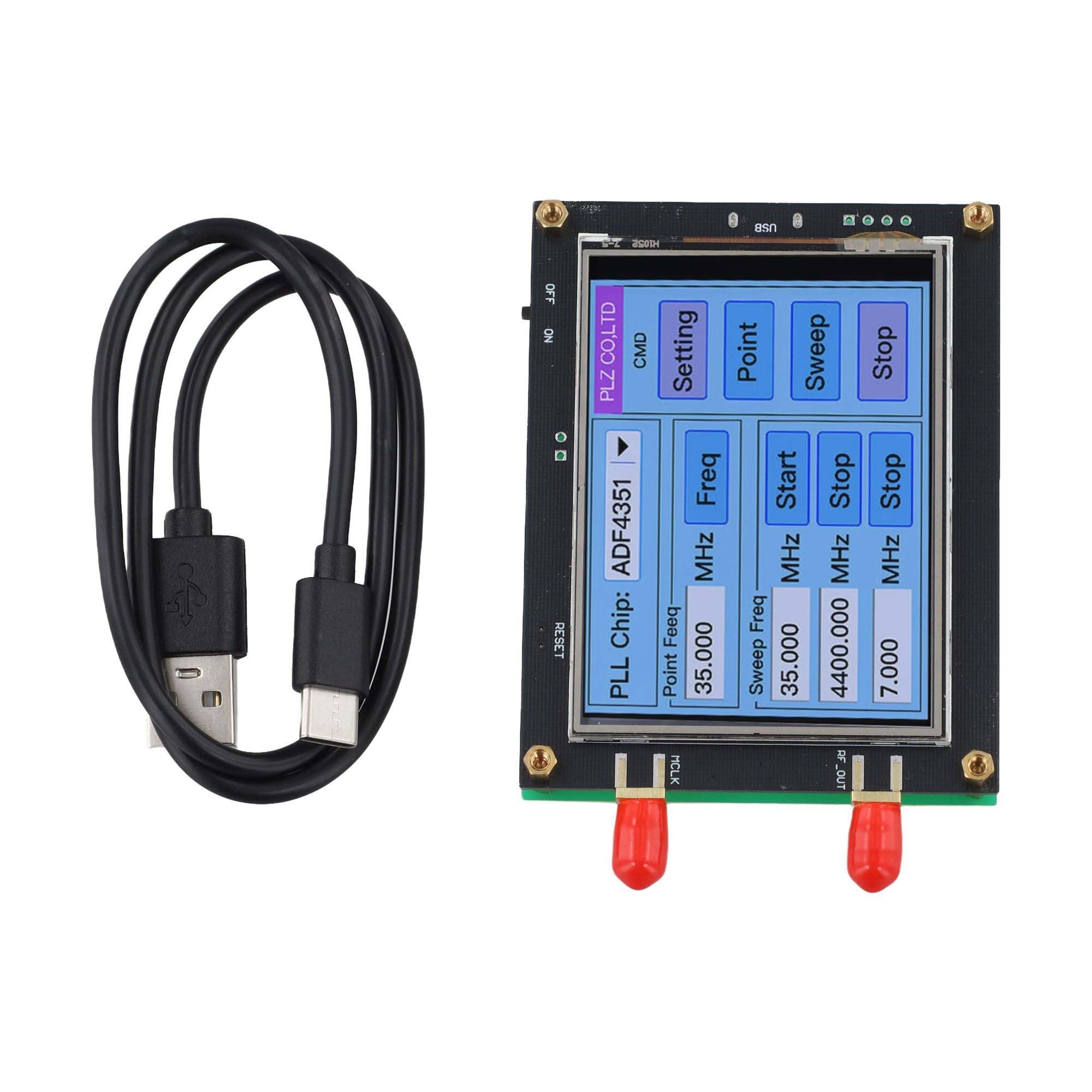 ADF4351 Modulo generatore di segnale RF 35MHz-4.4GHz PLL Sweep Sintetizzatore di frequenza con per uscita sma per test elettronici fai da te