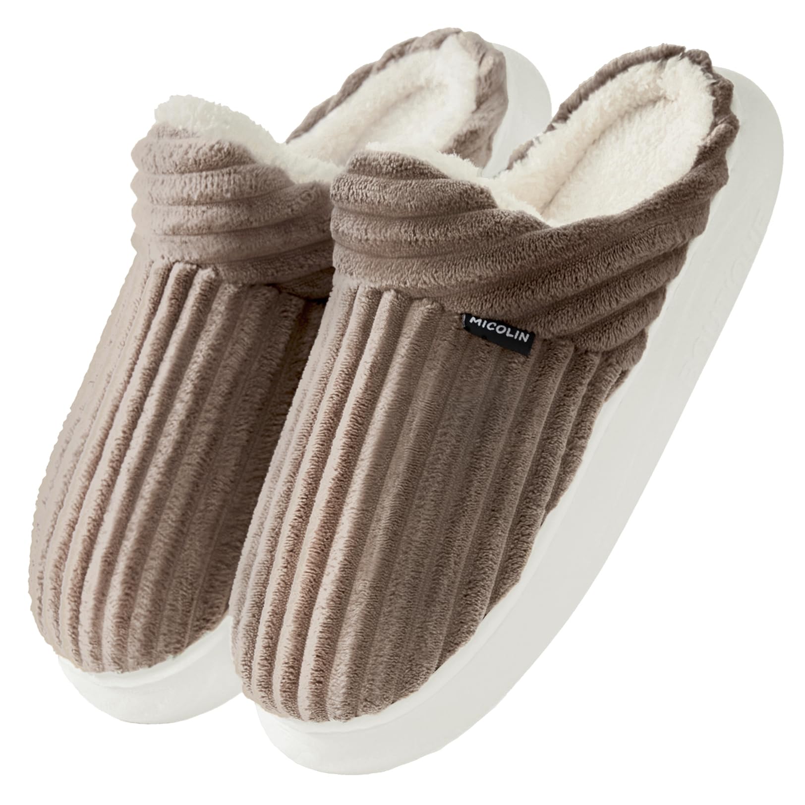 Misolin Hausschuhe Damen Herren Winter Wärme With Memory Foam Kordsamt Plüsch Weiche Slippers Rutschfeste Bequem Pantoffeln Indoor Outdoor