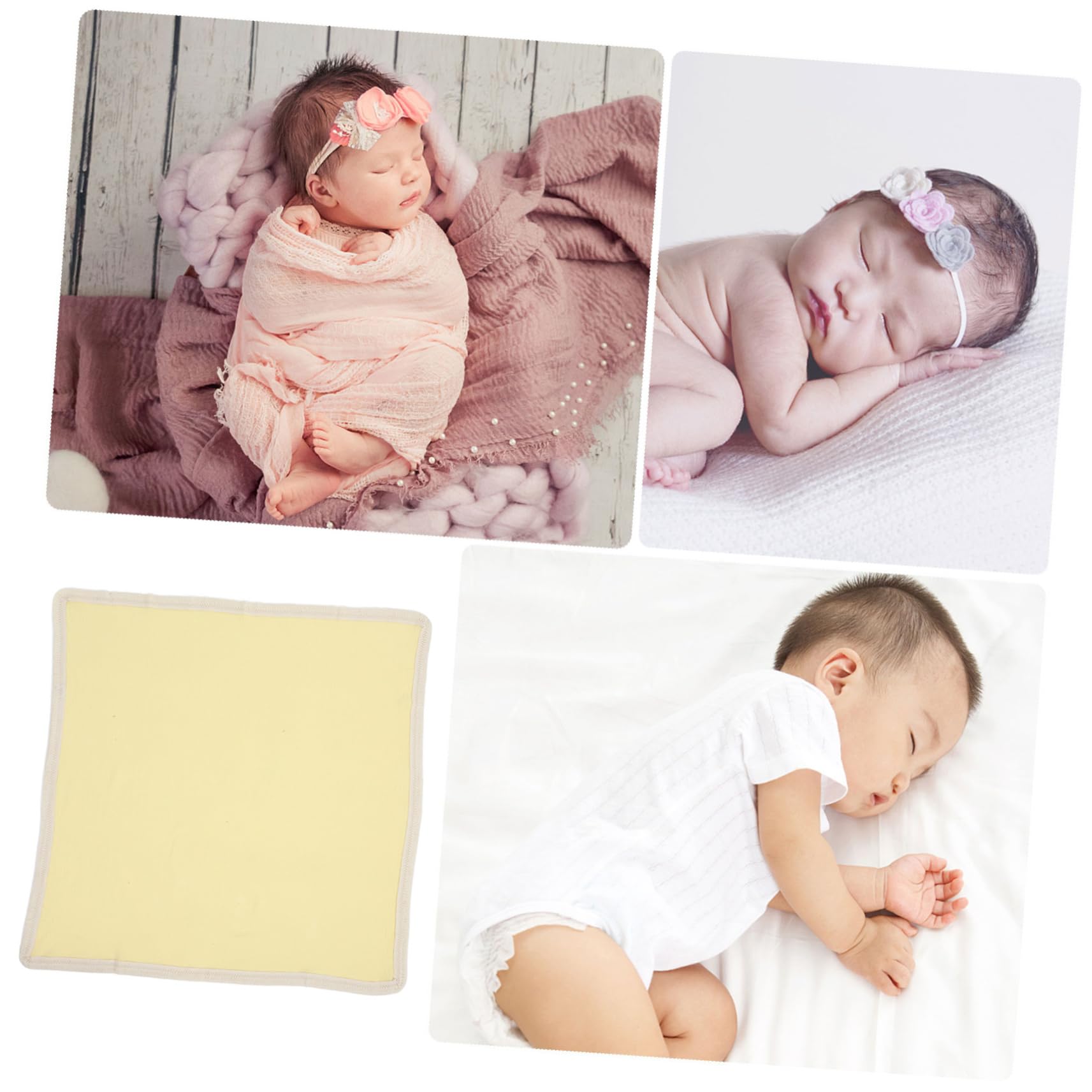 HANABASS 5 Piezas para Recién Nacido Doble de Algodón Transpirable y para Envolver y Arrullar Bebés Diseño Adorable para Niña