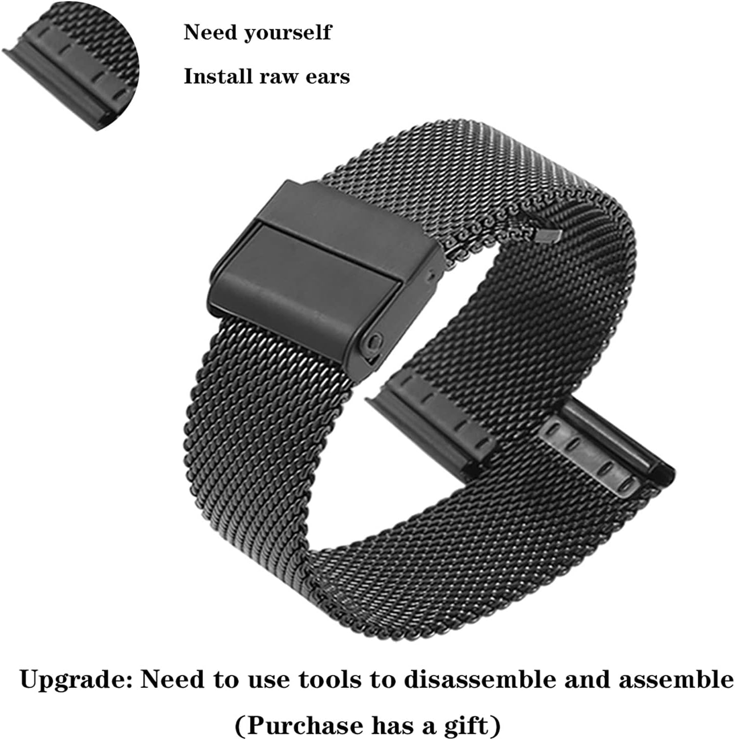 Stainless Steel Mesh Watch Straps for Men &Women Ultra Thin Universal Premium Quick Release Adjustable Mesh Watch Bands Metal Strap Compatible with Most Watches