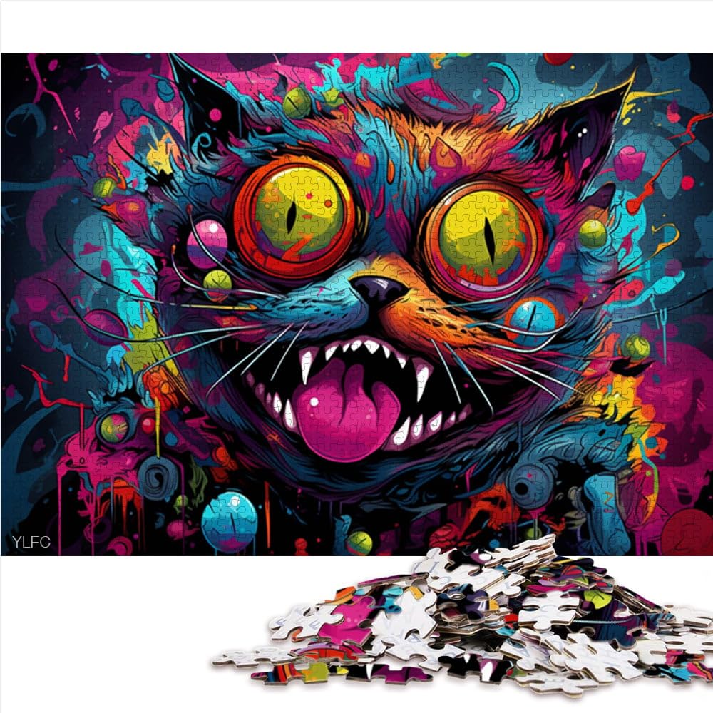 27.56" x 39.37" Rompecabezas para adultos, juego de gatos, juguetes para la familia, regalo para juegos, antiestrés, desafío difícil, 2000 piezas