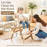 Convertible Baby High Chair, 7 Height Adjustable for All Ages, Khaki | 5-in-1 High chairs for Babies & Toddlers, Growth Convertible Design, Portable High Chair, 5-Point Harness