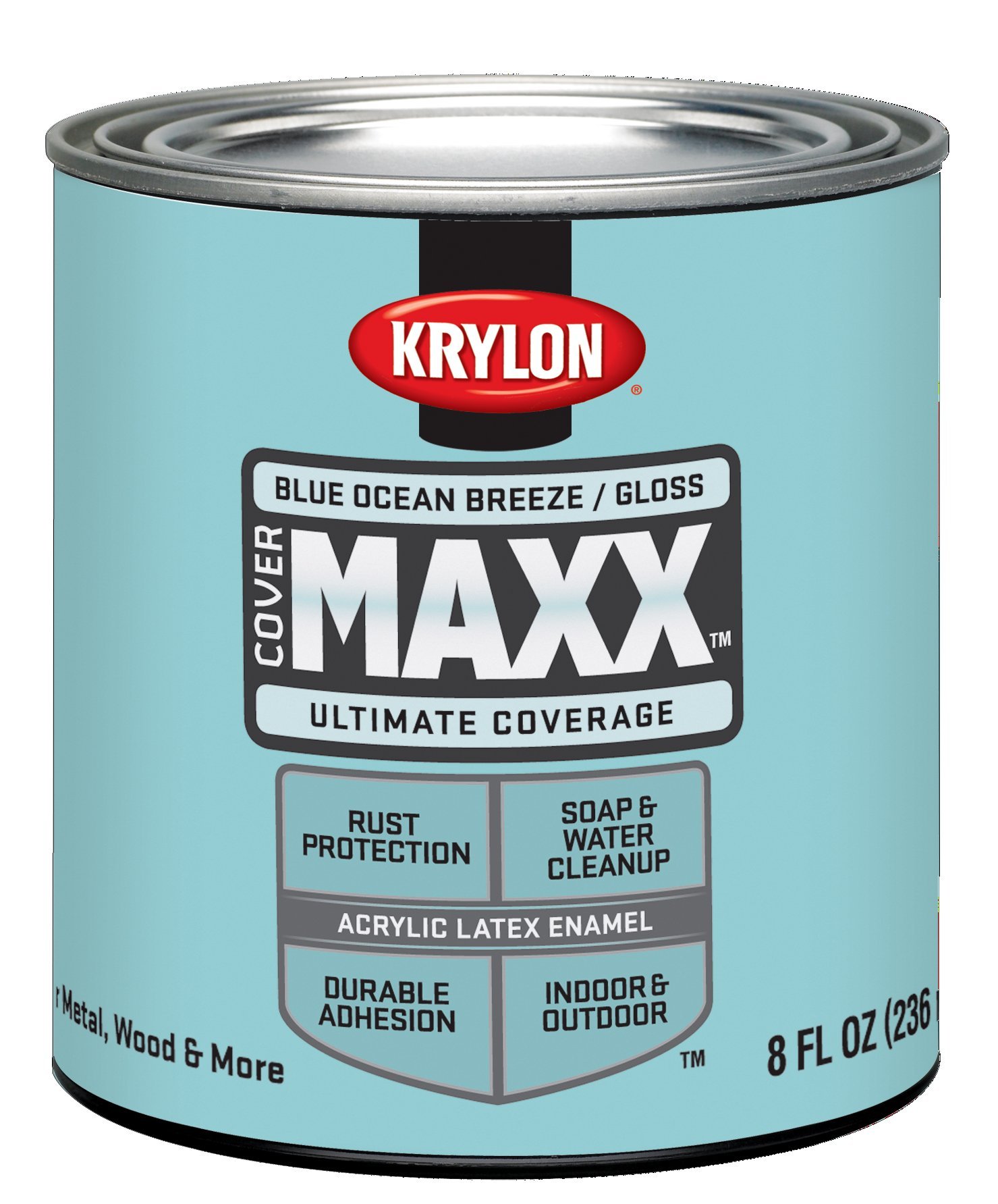 Krylon Cover Maxx Blue Ocean Breeze/Gloss Ultimate Coverage Paint 8 fl. oz
