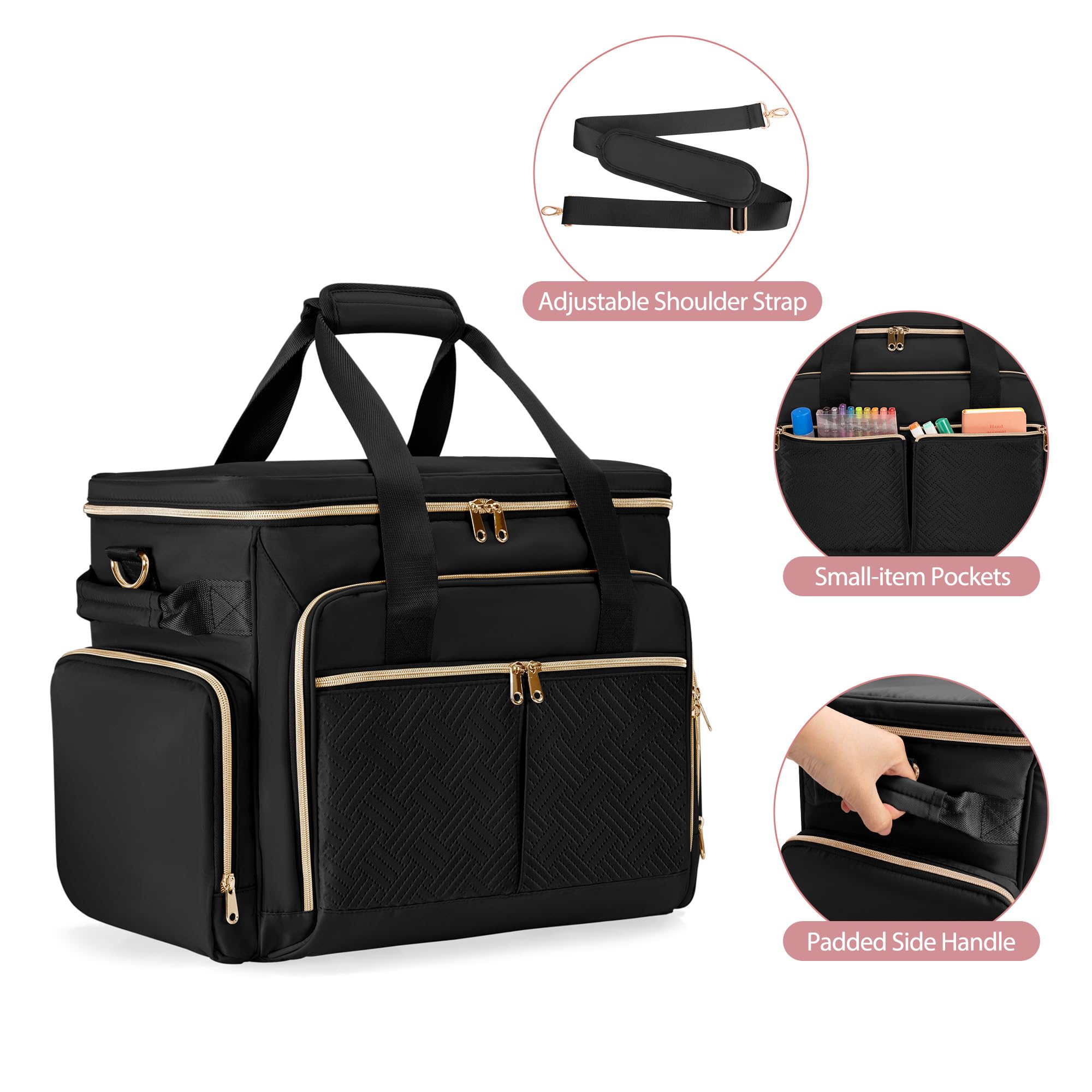 Rolling Teacher Bag with Wheels, Teacher Tote Bag with Detachable