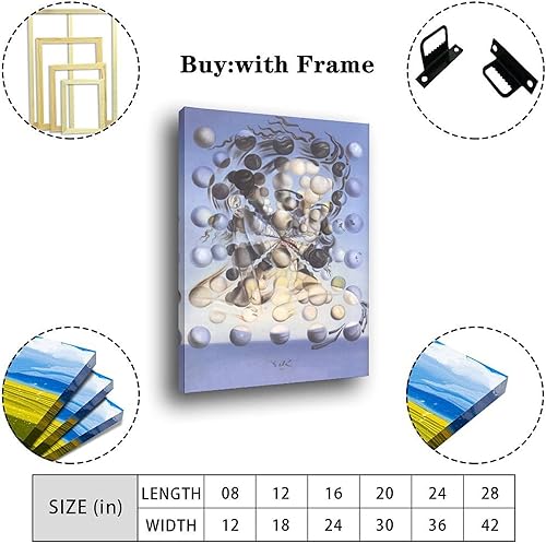 Vista 185 de 40 pinturas famosas de Dali - Salvador Dalí - El Ángelus arquitectónico del mijo - Póster artístico en lienzo y arte de pared, póster moderno