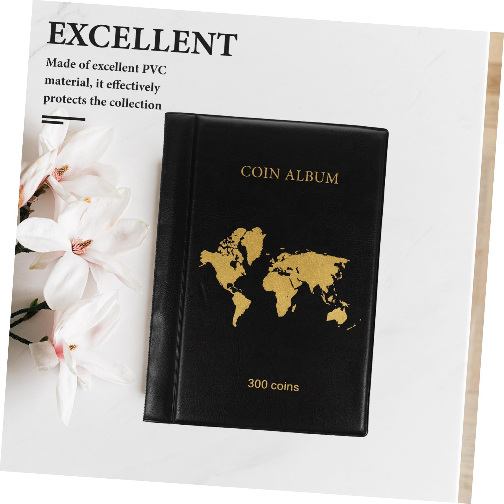 FRCOLOR Álbum de Coleccionista de Monedas 300 Bolsillos en PU