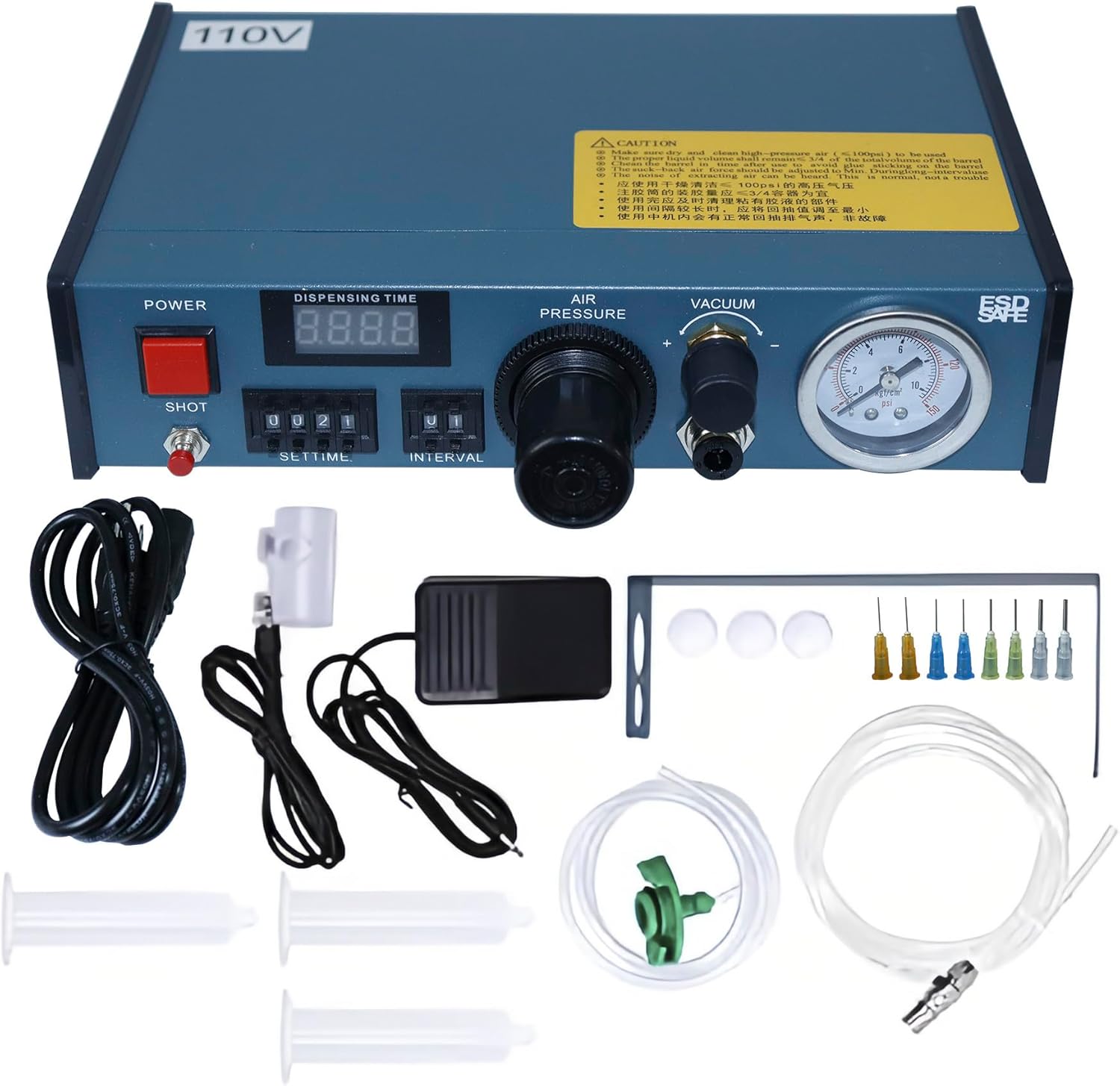 110V Automatic Glue Drip Machine Electronic Component Glue Dropper Machine Liquid Glue Dispensing Machine 983A Digital Display Dispenser Machine