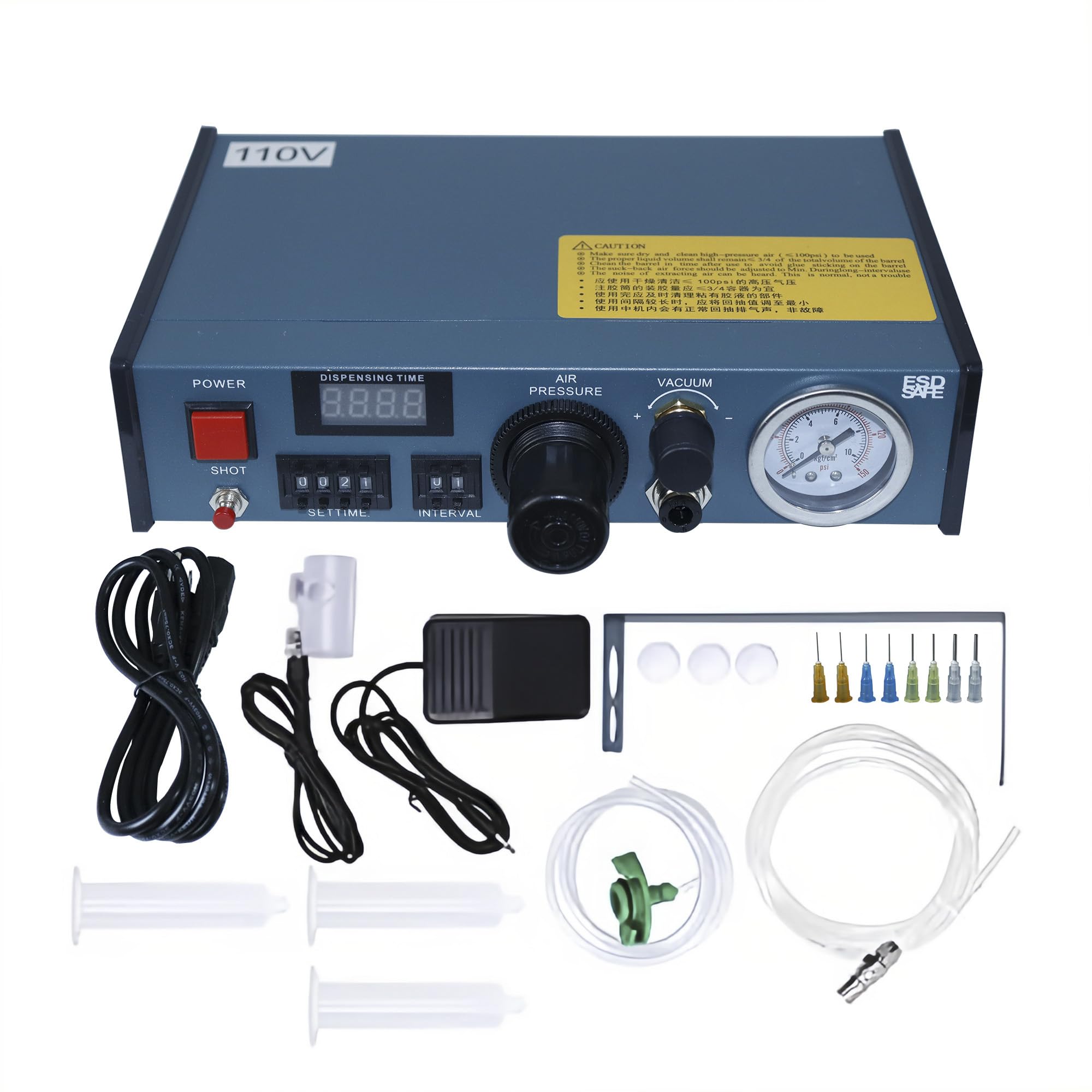 TIANGUOHE 110V Automatic Glue Drip Machine Electronic Component Glue Dropper Machine Liquid Glue Dispensing Machine 983A Digital Display Dispenser