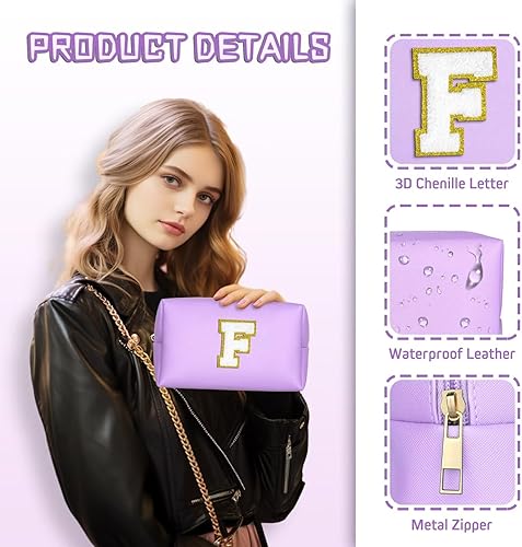 Miniatura 4 de TOPEAST - Bolso de maquillaje para mujer, Púrpura, Large