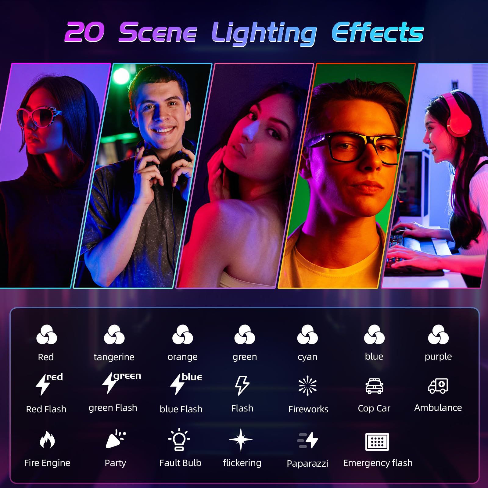 Luce per selfie – BANSINE USB ricaricabile RGB LED Phone Light – Luce fotografica portatile con 97+ CRI, temperatura colore 2500K-6500K per video, trucco, live streaming e fotografia