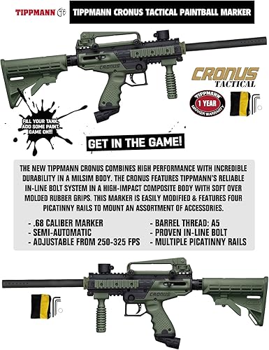 Miniatura 3 de Maddog Tippmann Cronus - Marcador táctico de titanio para pistola de paintball