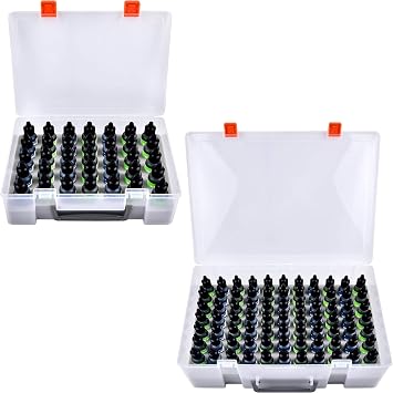 Alcohol Ink Storage Organizer Carrying Case, Holds 112pcs 0.35oz, 0.5oz Bottles of Alcohol Ink Set/for Stickles Glitter Glue/for Glossy Accents/for Reinkers, Paint Travel Box Container Case Only