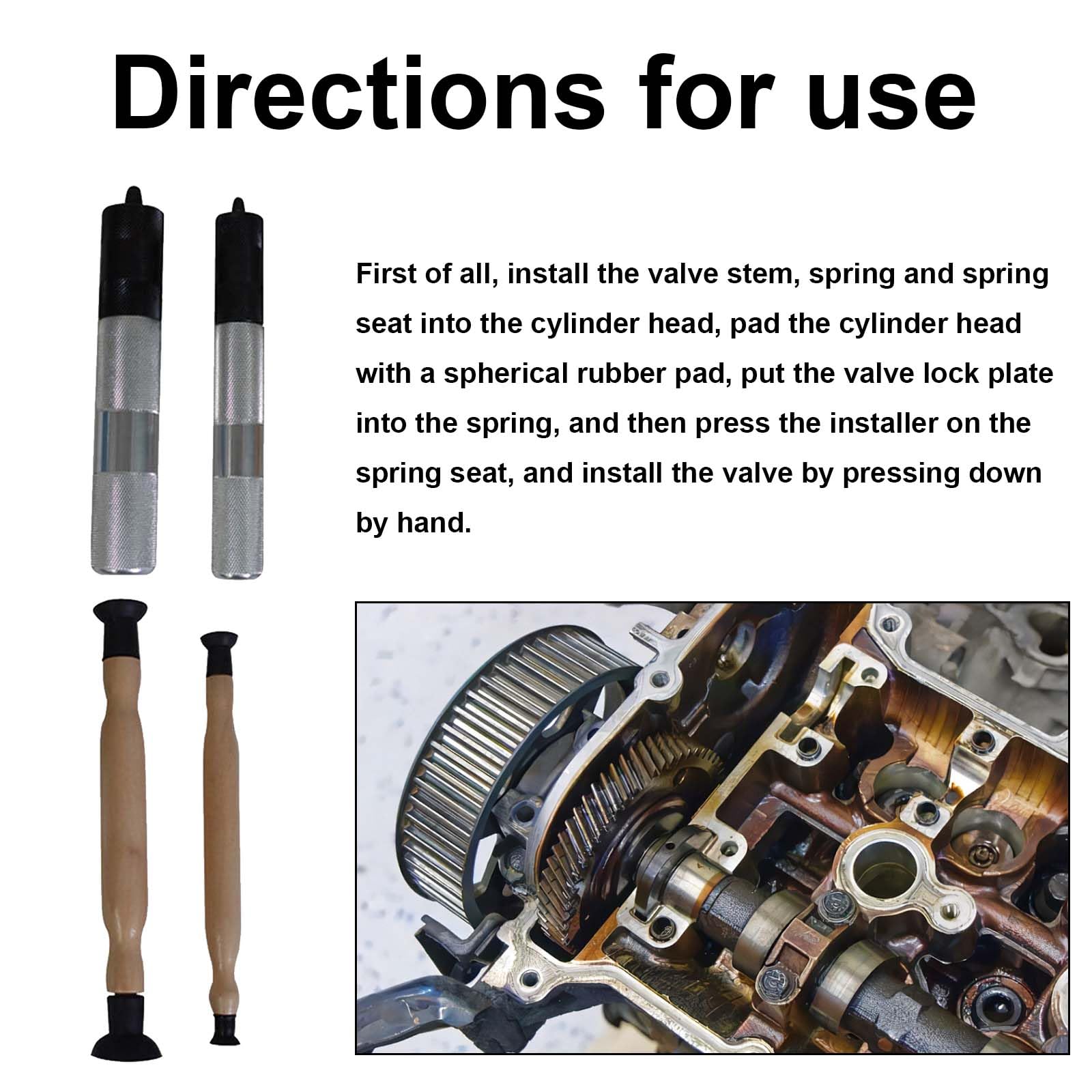 Kit D'outils Compresseur Ressort Soupape, Kit D'Installation Dissolvant Maintien Soupape avec Outils Rodage Soupape Outils Réglage Soupape pour L'Installation Retrait Joint Tige Retenue Soupape