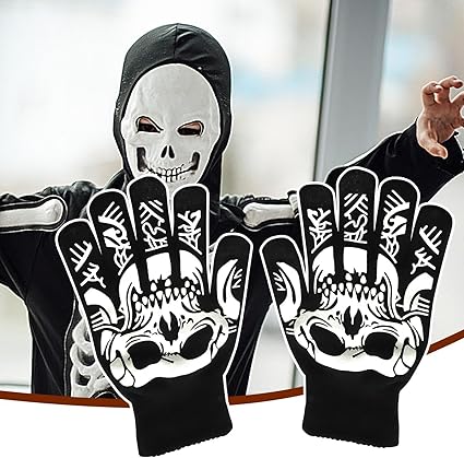 APLZGMG Gants Squelette Pour Homme Et Femme – Mitaines En