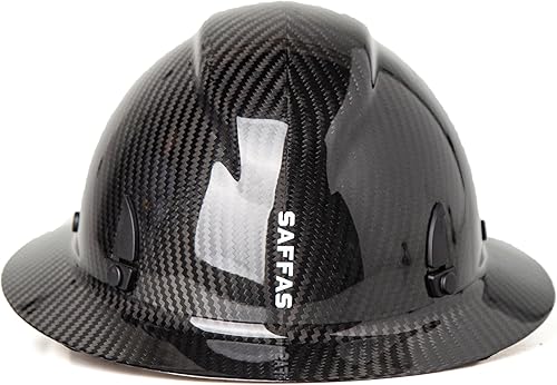 Miniatura 6 de Sombrero duro de fibra de carbono Bandera americana de ala completa Suspensión de trinquete de 6 puntos