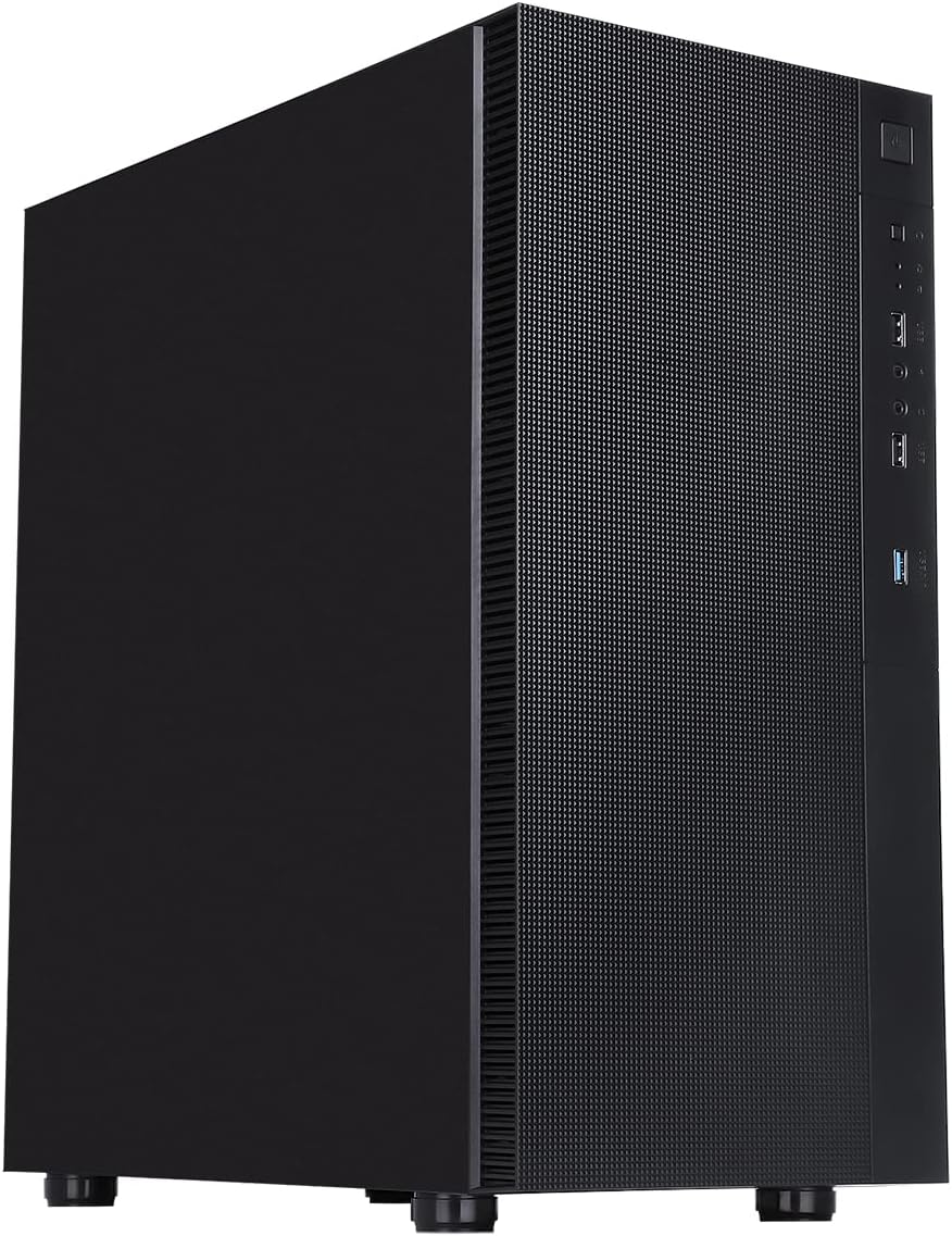 CiT Silent ES Black ATX Mid-Tower Low Noise Computer Case with 2 x ...