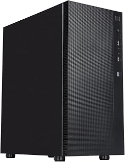 CiT Silent ES Black ATX Mid-Tower Low Noise Computer Case with 2 x 120mm PWM Cooling Fans Included & Sound Dampening Internal Matting Panels | Black