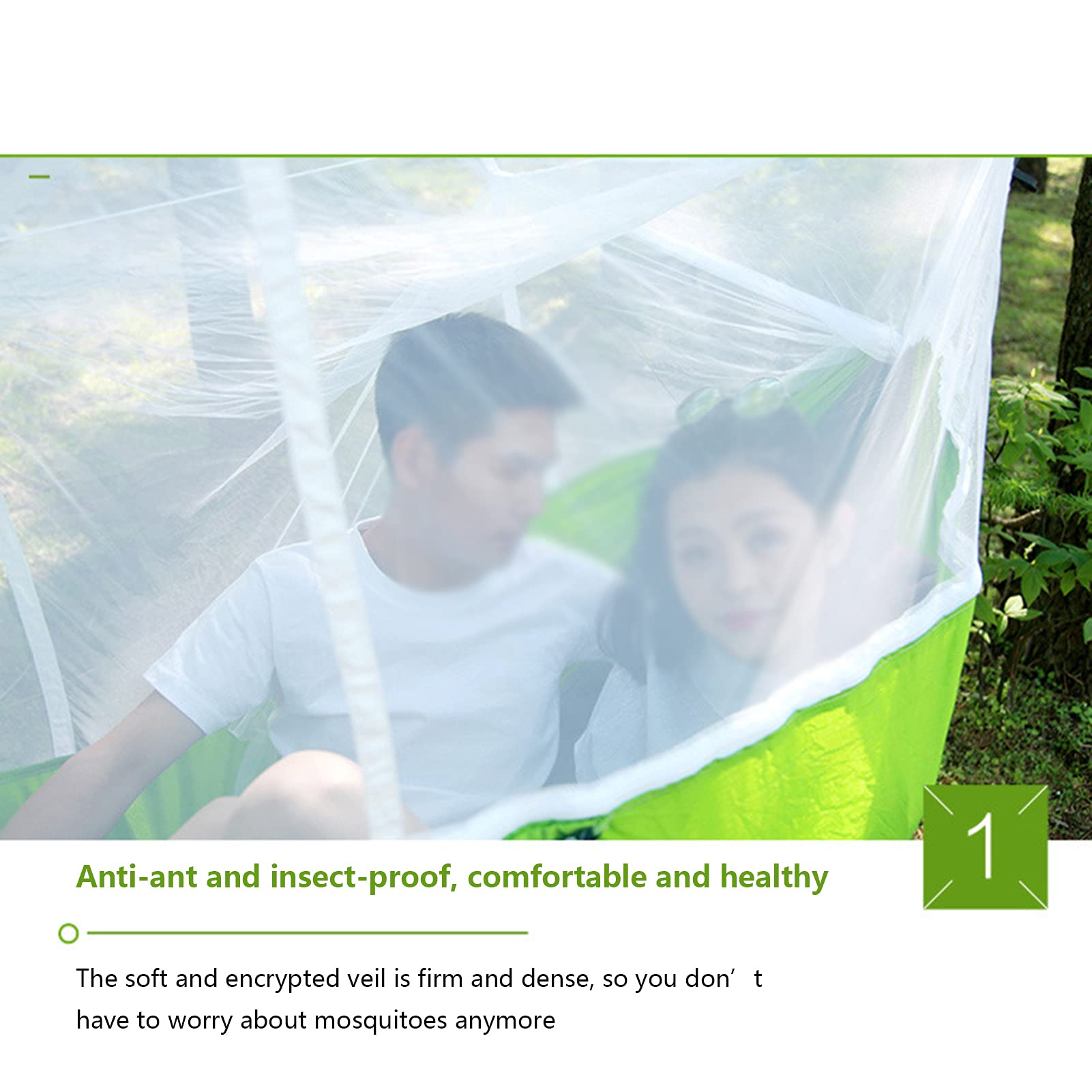 Hamaca para Exteriores, Hamaca De Viaje Ultraligera Mosquitero Hamaca Ultra Ligera, Hamaca Mosquitero para Jardín Acampada Exterior, Playa, Patio