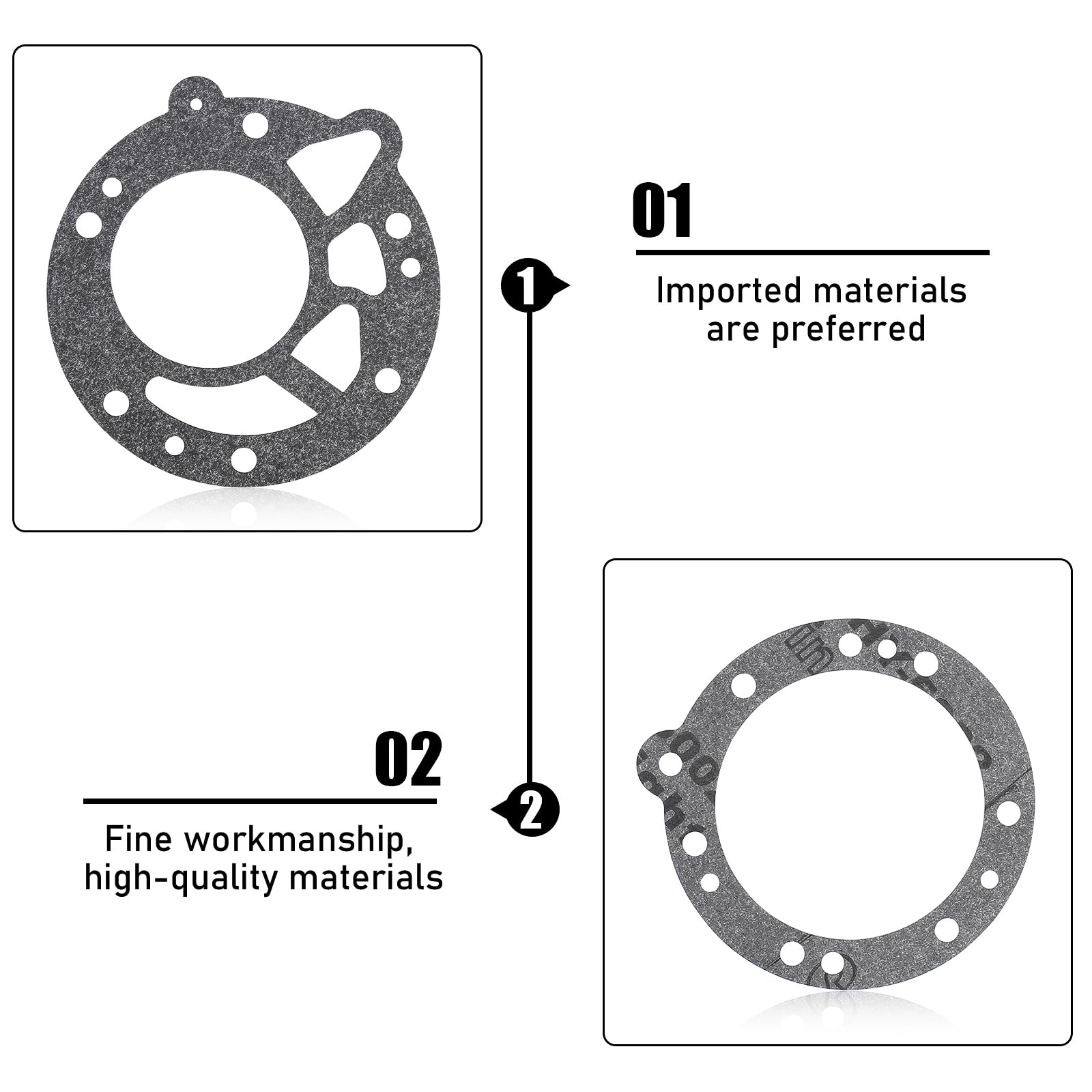 QAZAKY Pack of 2 Carburetor Rebuild Kit Compatible with Zama RB-42 LA-S6 LA-S6A LA-S7 LA-S7A LA-S8 LA-S8A LB-S9 LB-S9A 08 08S 08SE 08SEQ 070 090 TS350 TS360 AVS Chainsaw Tillotson HL-293 HL-314 HL-323 - Image 2
