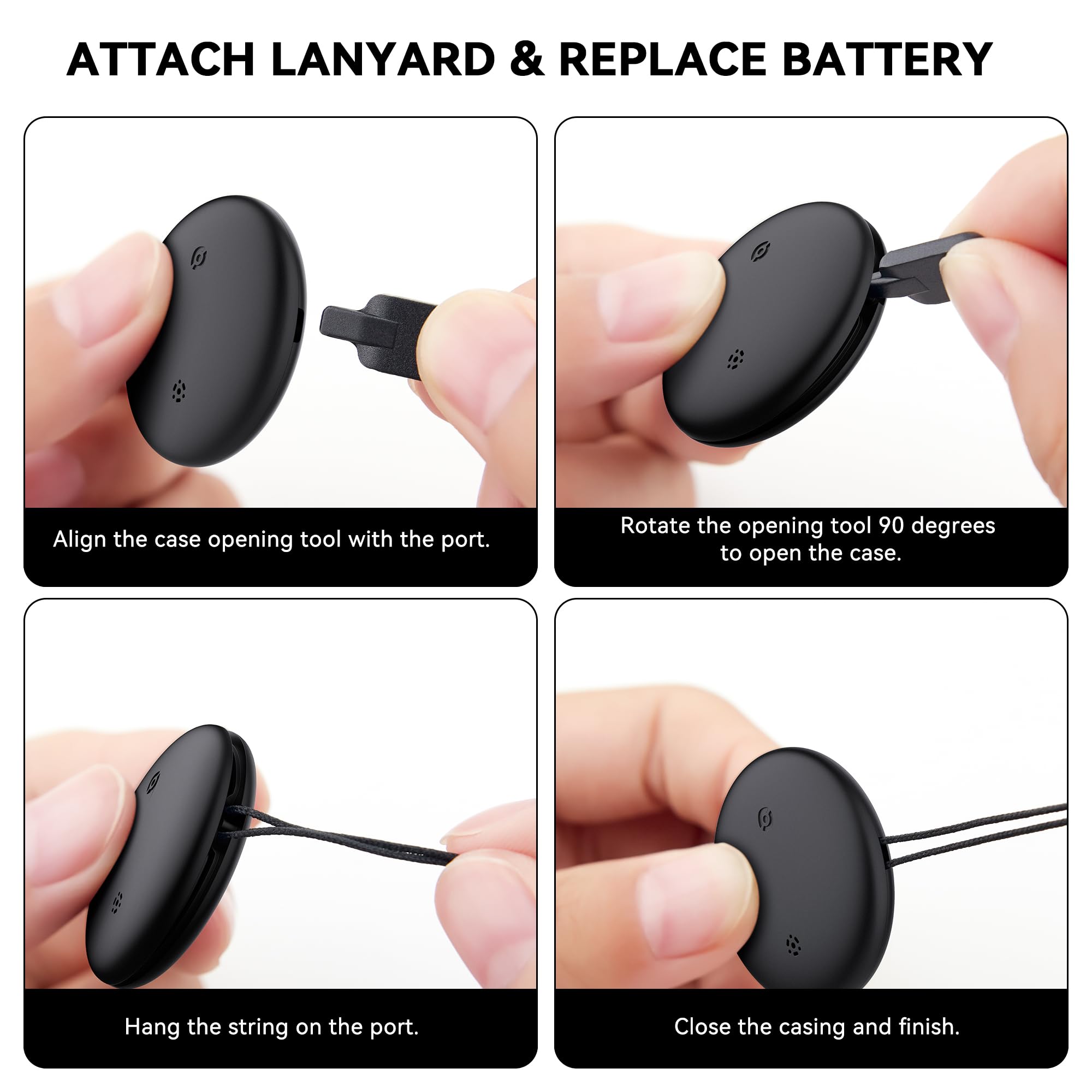 Waterproof Tracker Dog Collar Holder, GPS Dog/Cat Trackers (Smart Tag Included), Works with iOS (Only) Find My App, for Dogs Cats Pets -1 Pack Black - image 6
