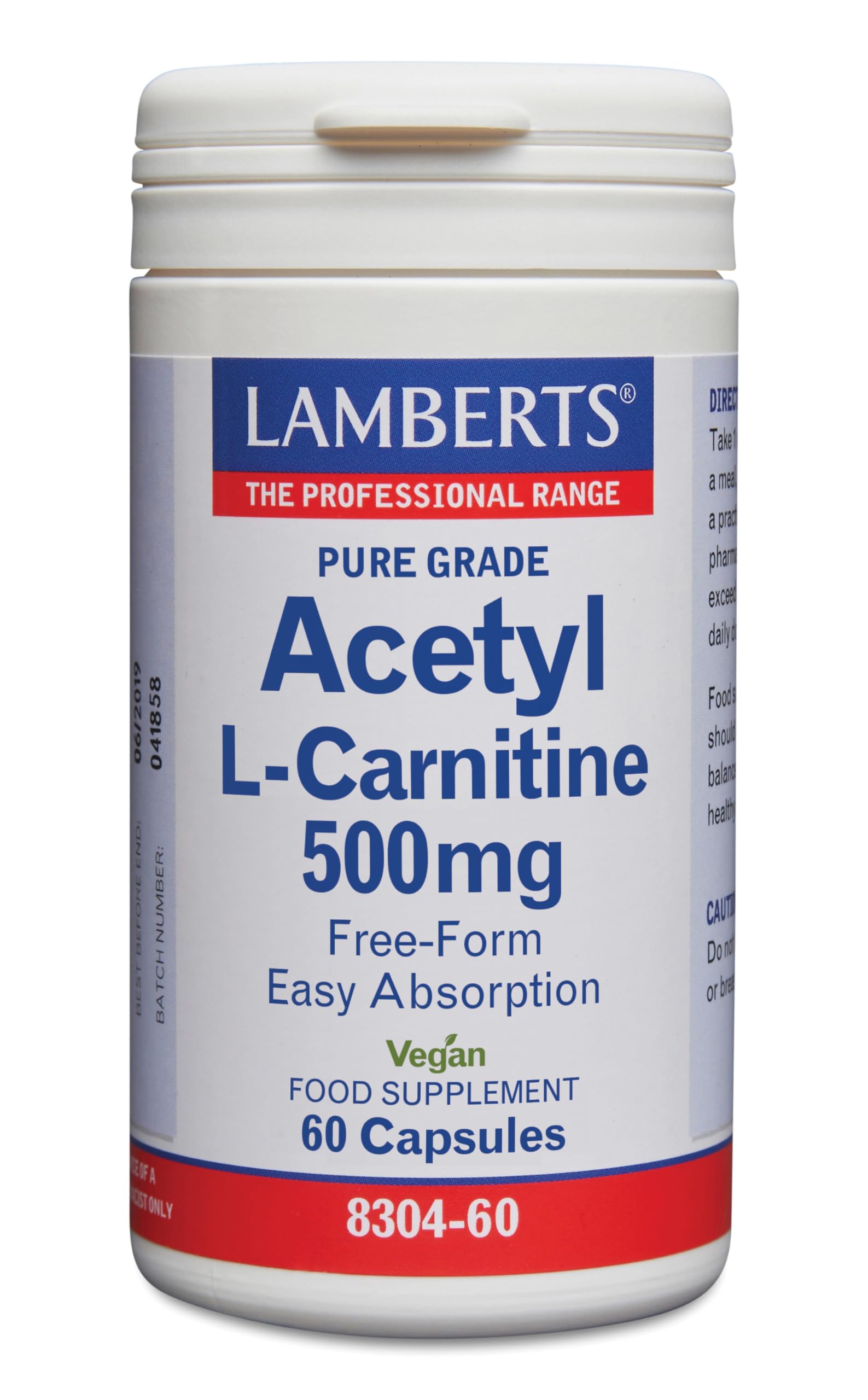 Lamberts Acetyl L-Carnitine 60 Capsules - Lamberts®