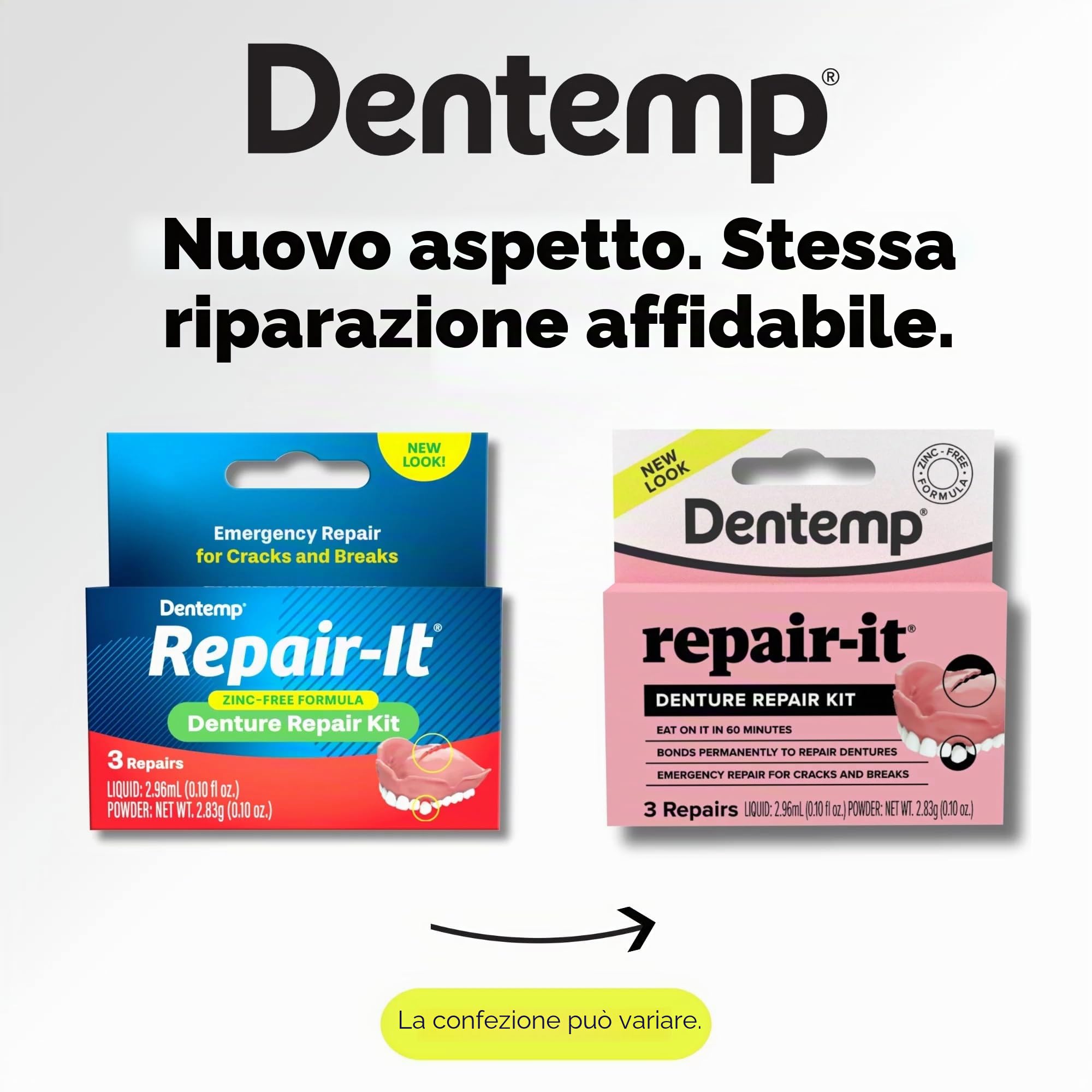 Dentemp - Kit di Riparazione per Dentiere D. O. C