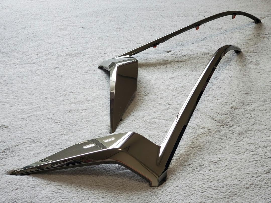 150系ランクルプラド 純正ヘッドランプガーニッシュ マットブラック