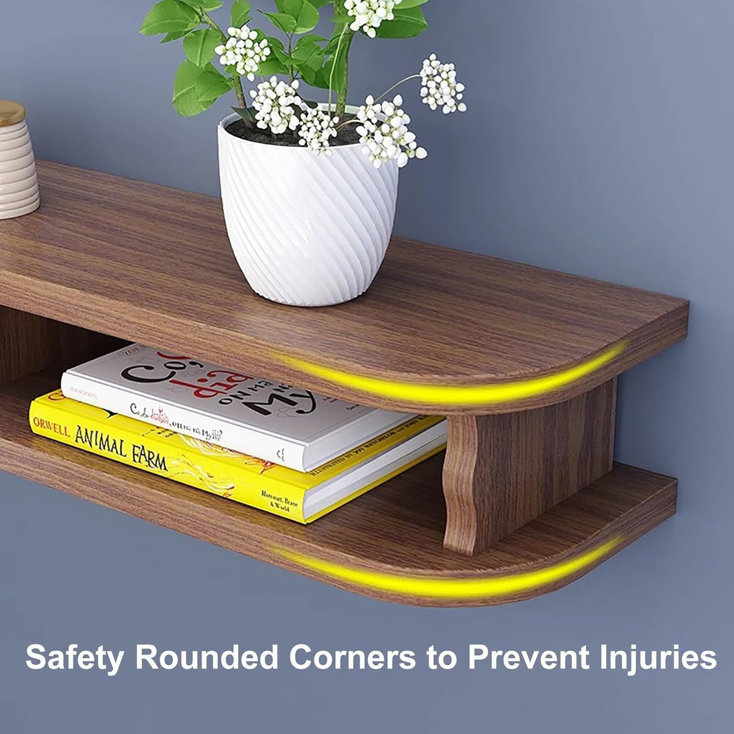 Modern White Floating TV Stand - 47" Entertainment Center & Media Console for Living Room/Bedroom - Sleek Television Storage Solution, Stylish Wall-Mounted Design