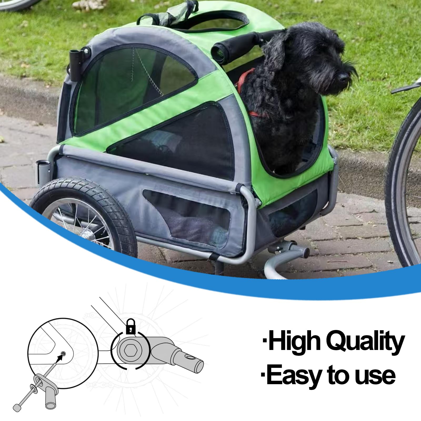Conector de enganche de remolque de bicicleta, accesorios de adaptador de ciclismo para remolques infantiles, remolques de bicicleta de carga y mascotas 6